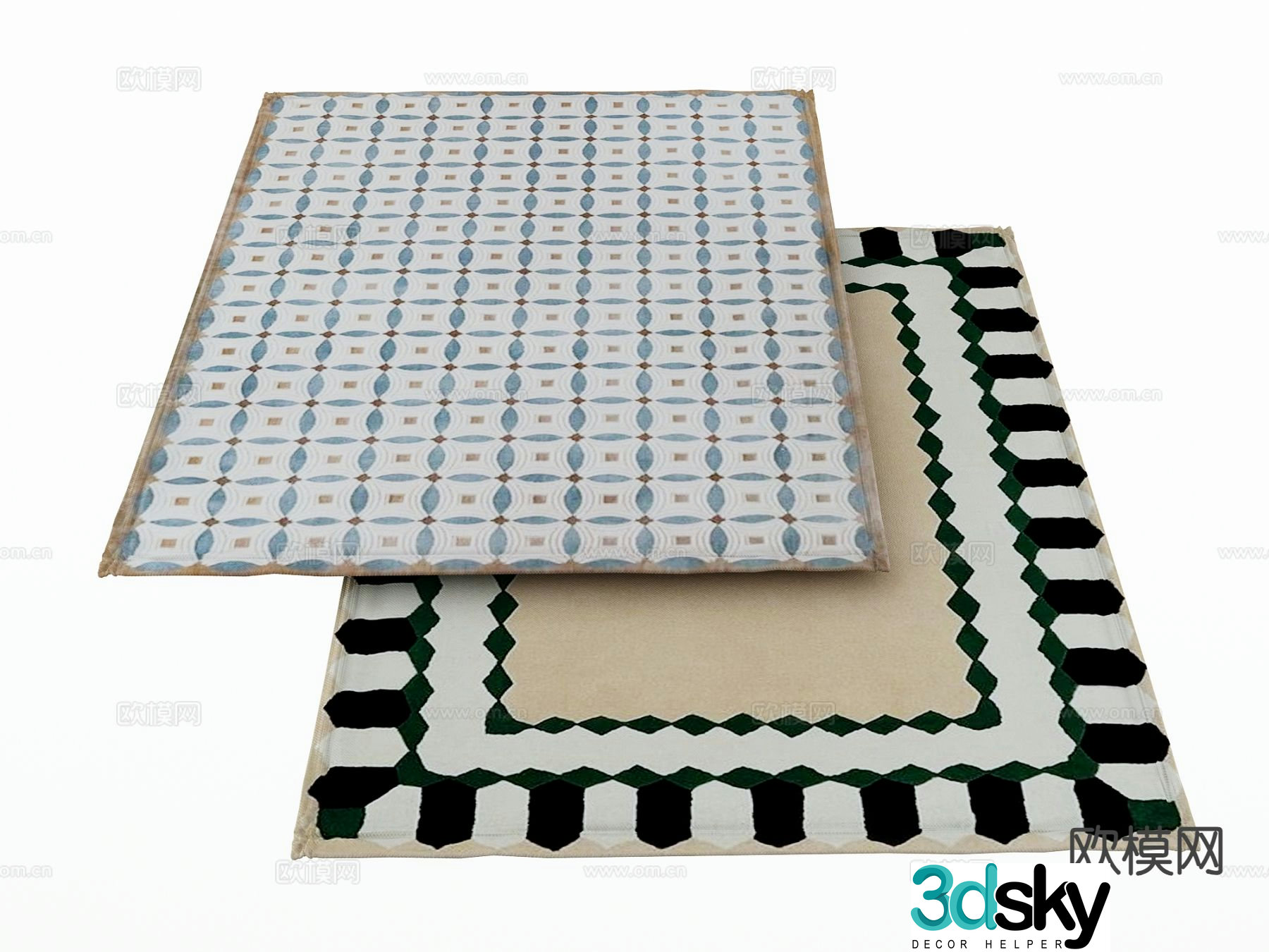 Medieval style carpet 3d model