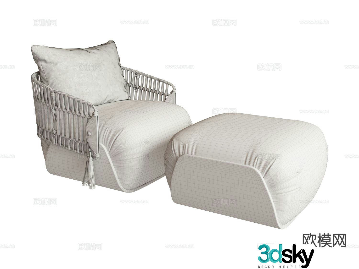 visionnaire- single sofa leisure sofa 3d model