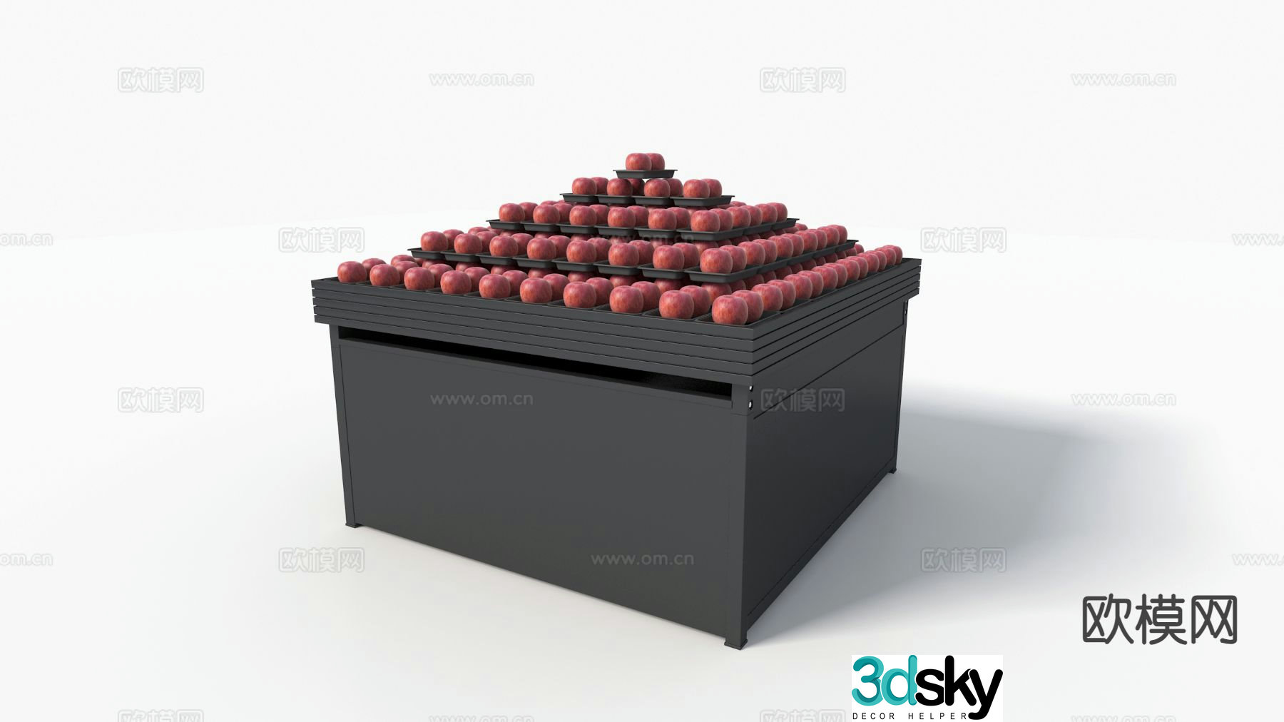 Modern fruit shelf 3d model