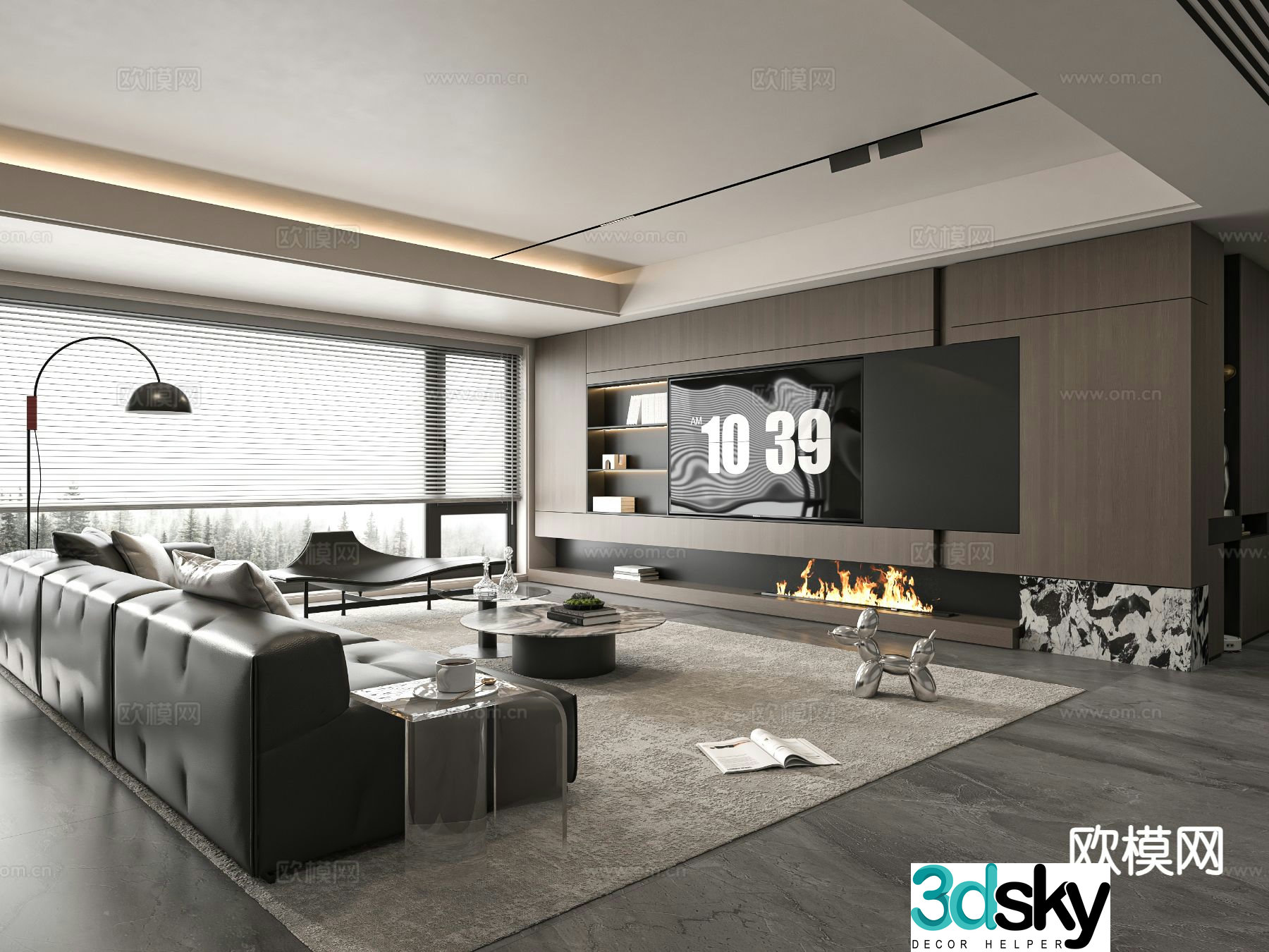 Italian living room 3d model