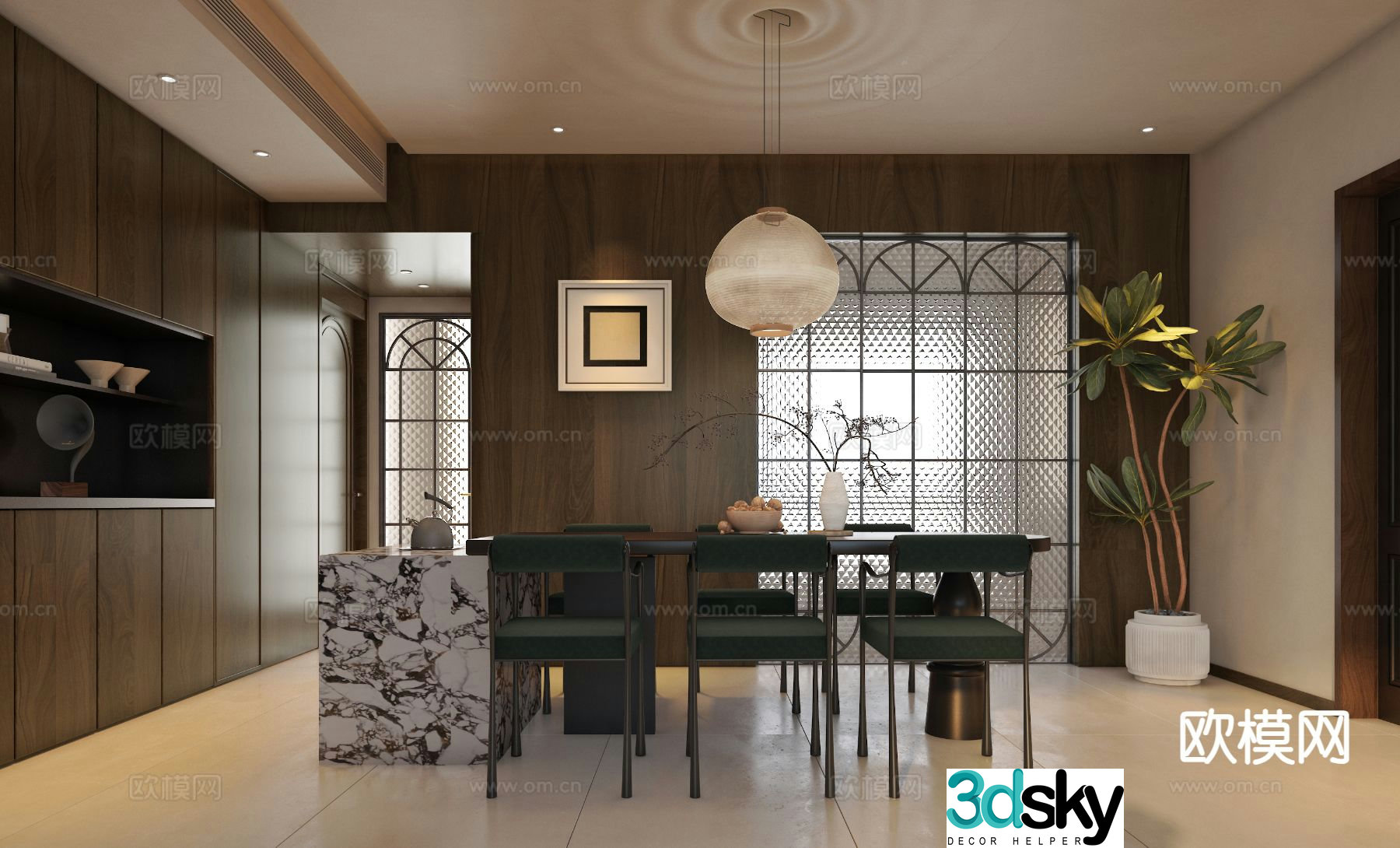 Medieval style restaurant Zhongdao restaurant 3D model