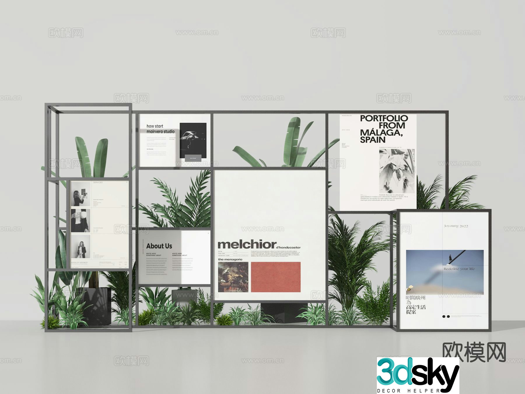 Commercial presentation photo check-in point 3D model