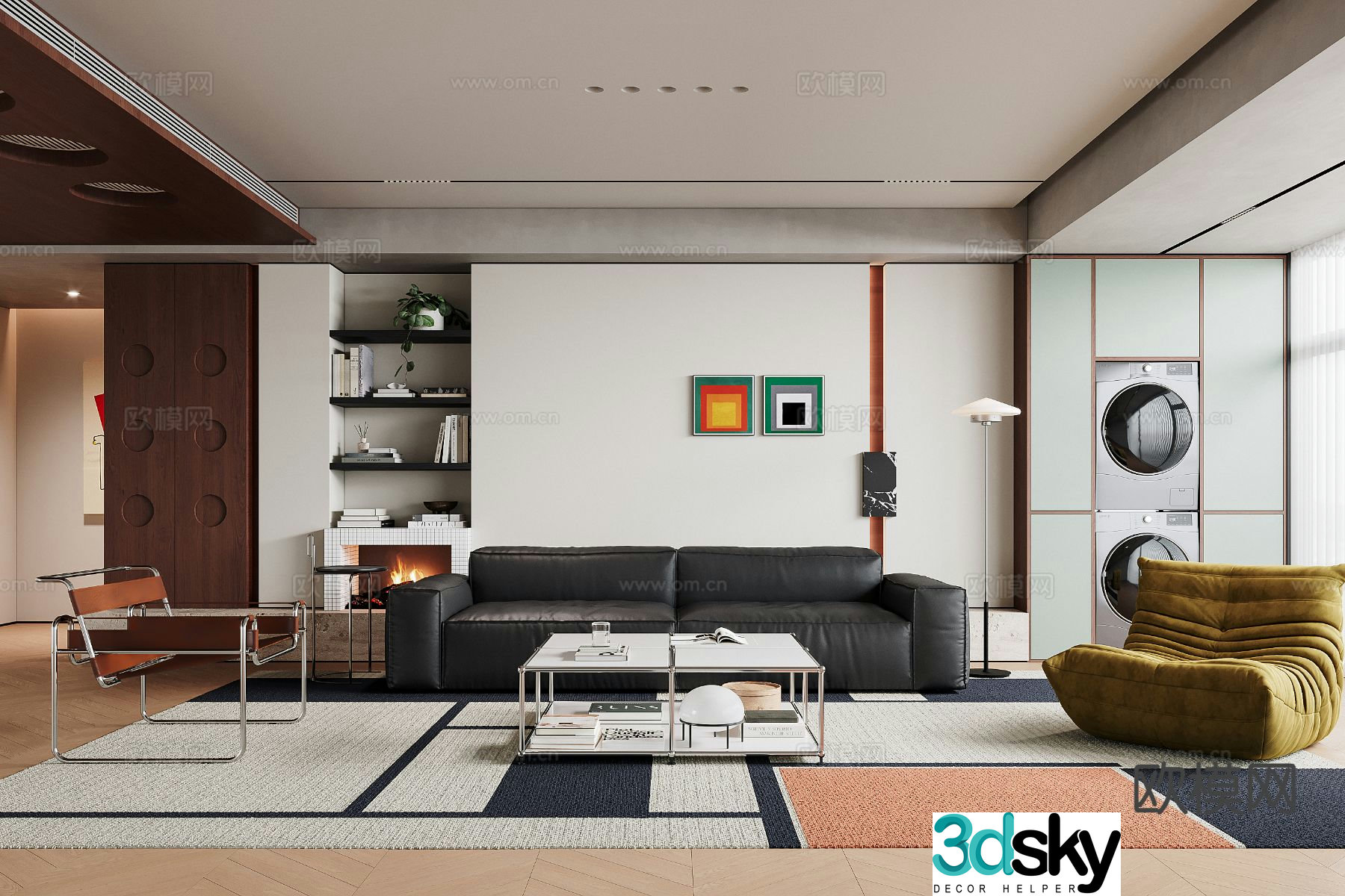 Modern living room 3d model