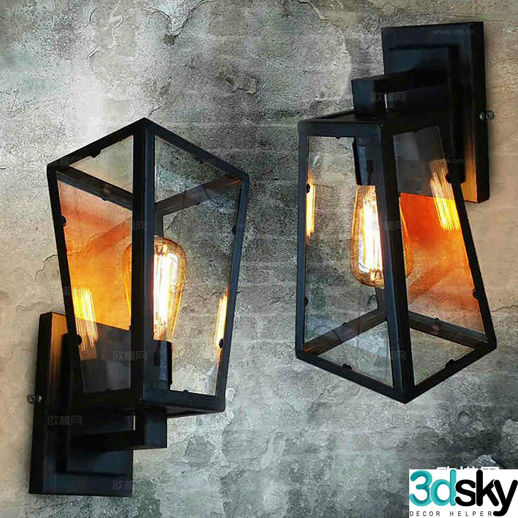 Nordic wall lamp bedside wall lamp 3d model