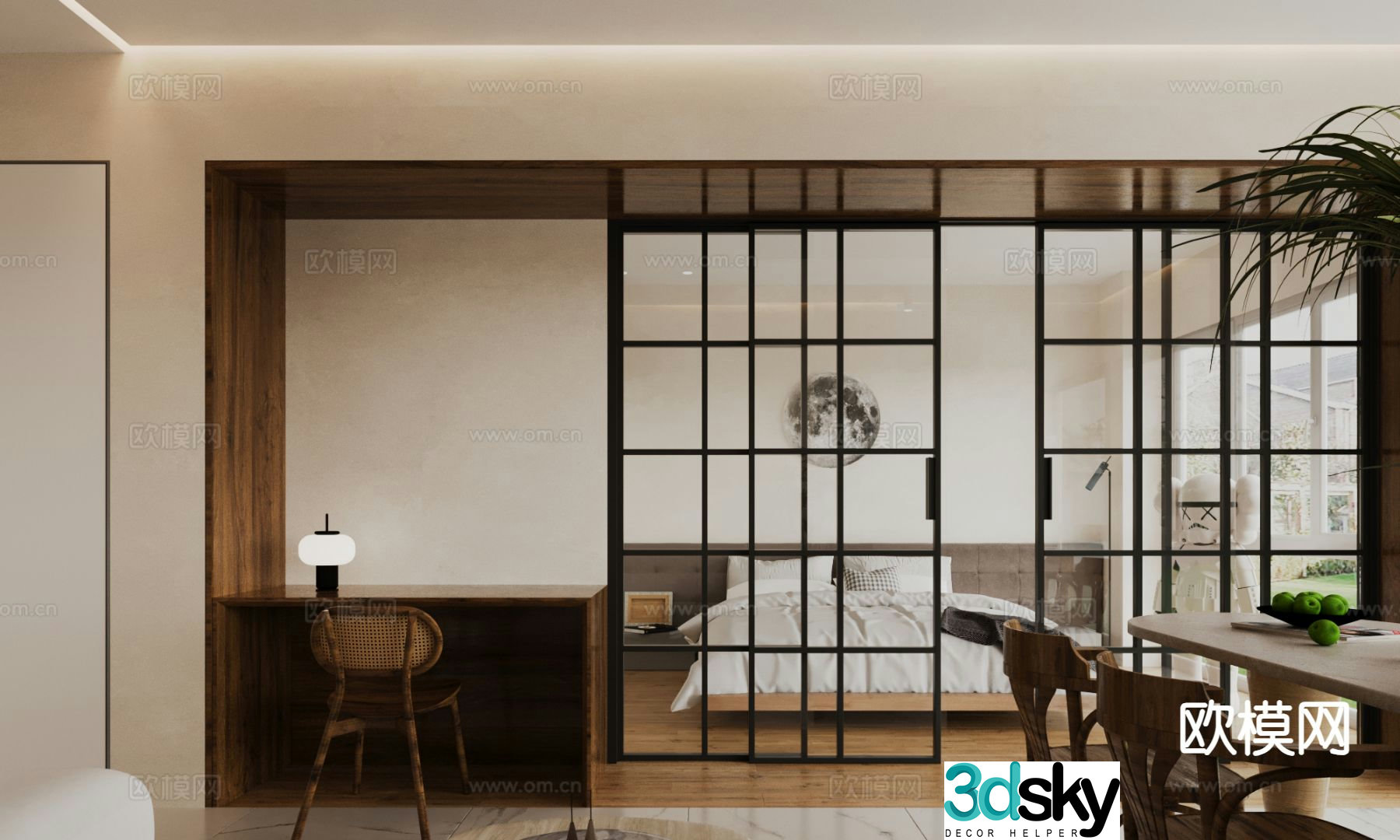 Medieval style living room 3D model