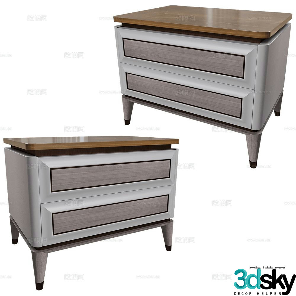 CPRN modern bedside table 3d model