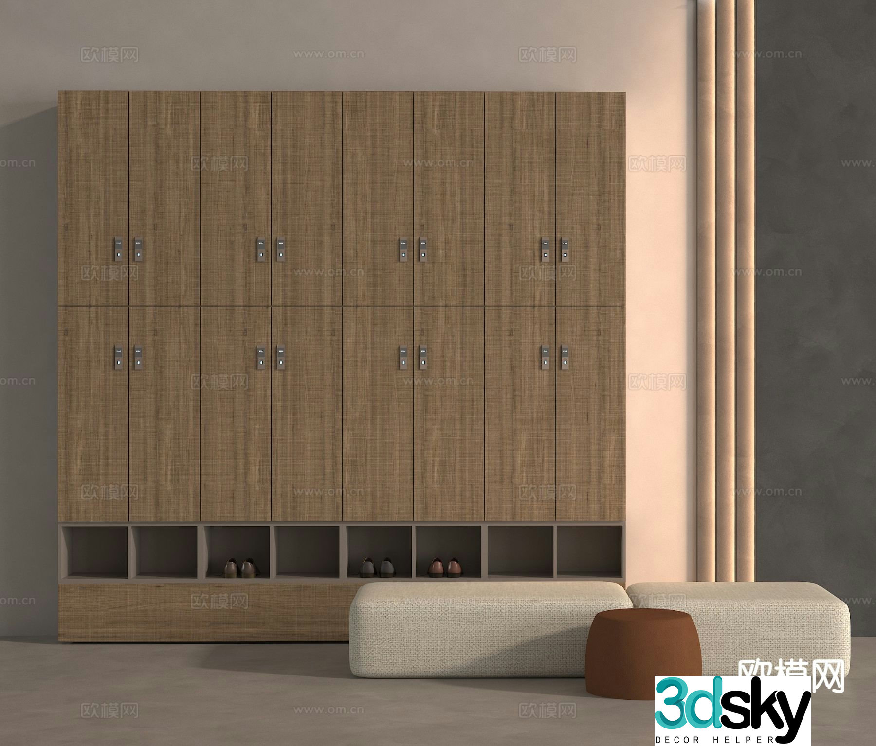 Modern locker locker locker 3d model