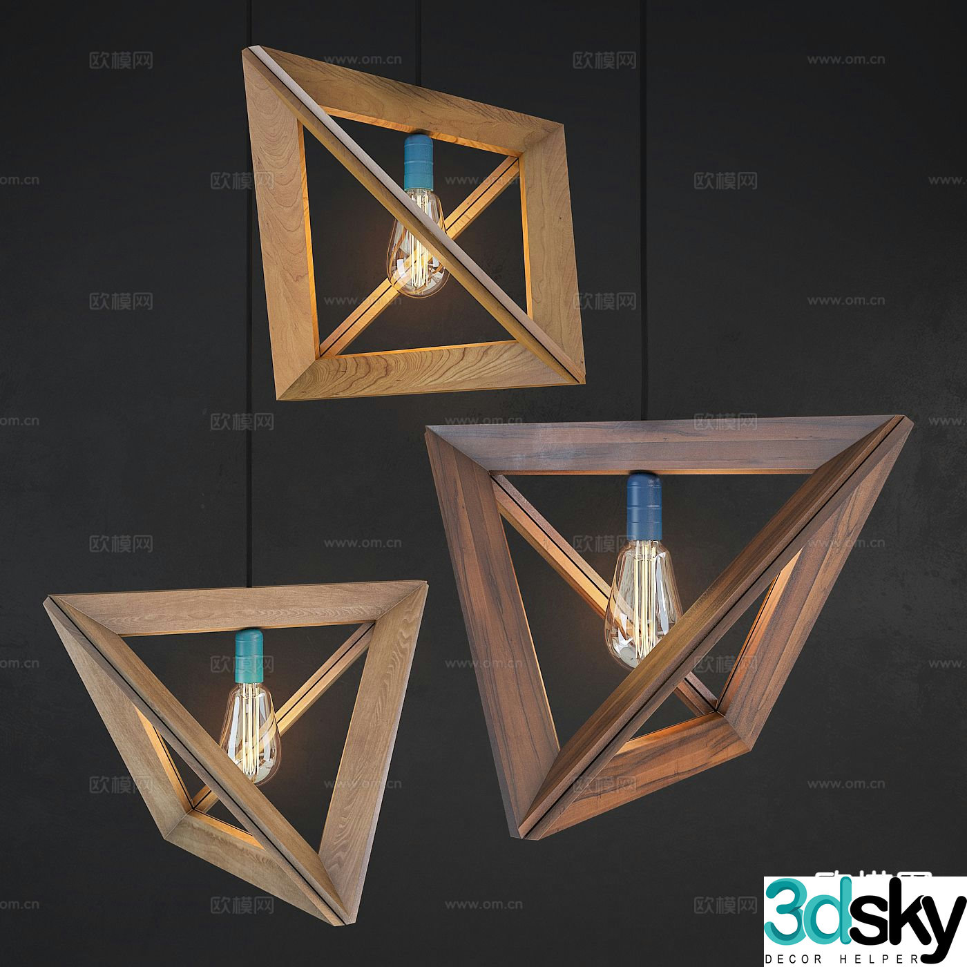 Wabi-sabi chandelier art chandelier 3d model