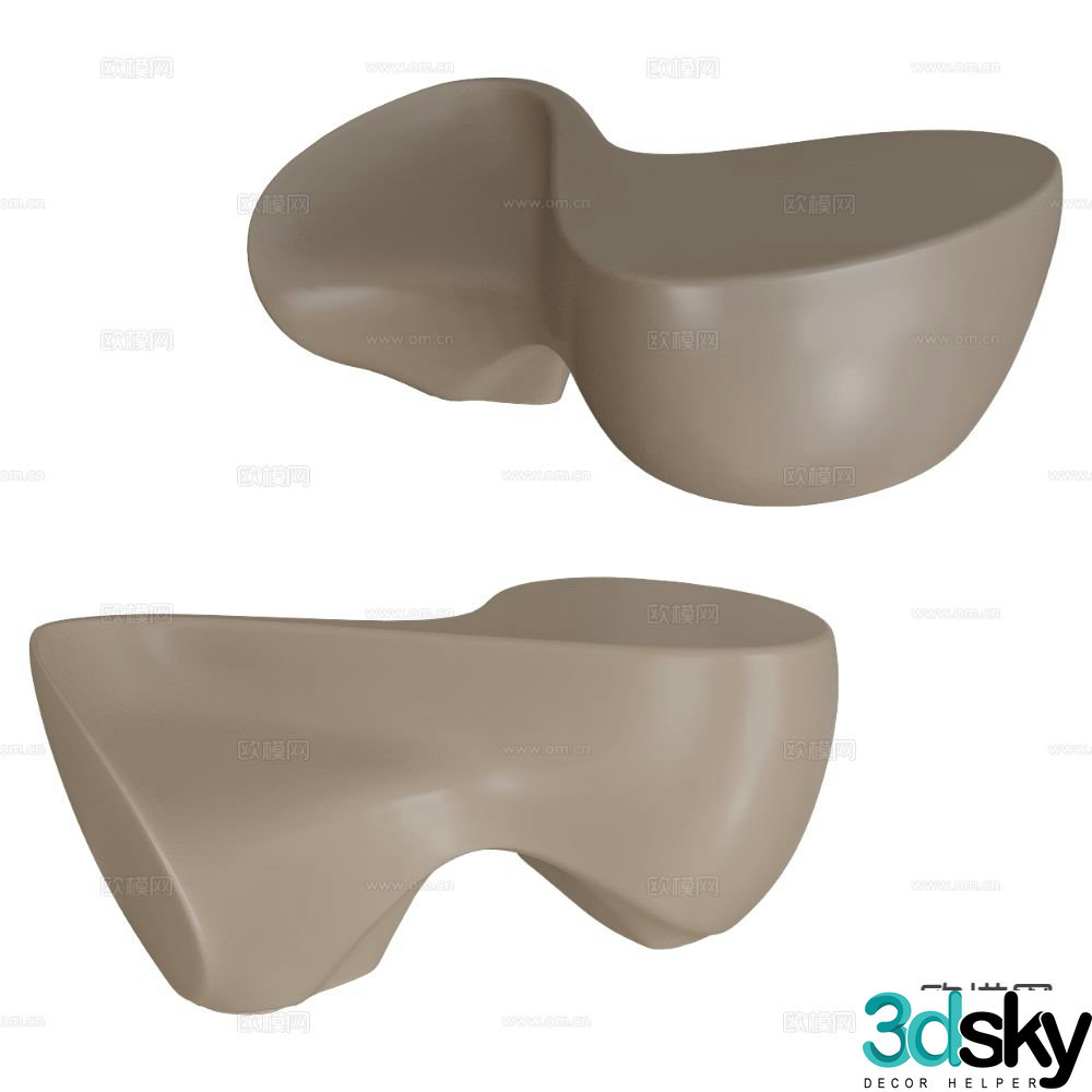 Serralunga special shaped coffee table 3d model