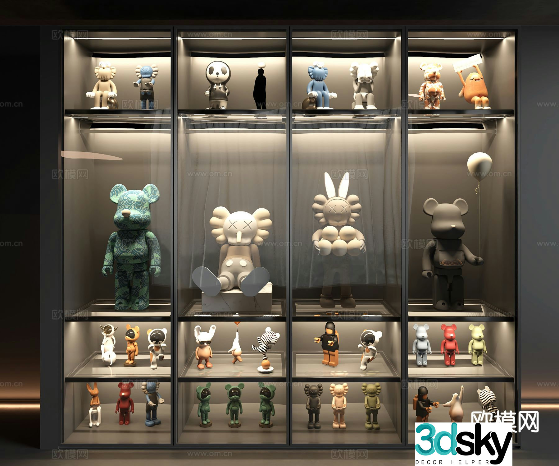 Modern hand cabinet decorative cabinet 3d model