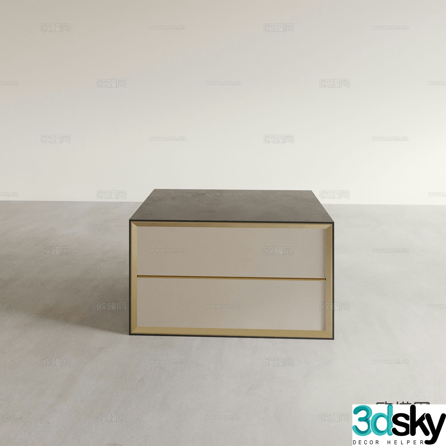 Modern bedside table 3d model