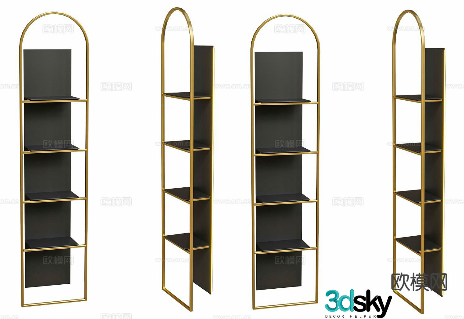 Modern storage rack display rack display rack 3d model