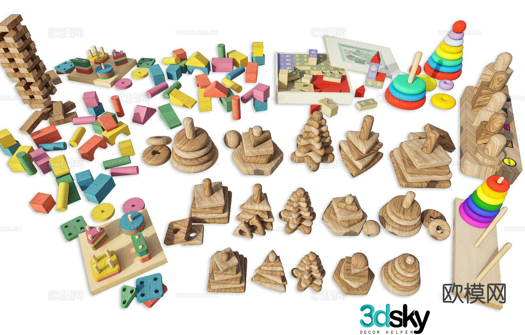 Building block toys early education toys Lego building blocks 3d model
