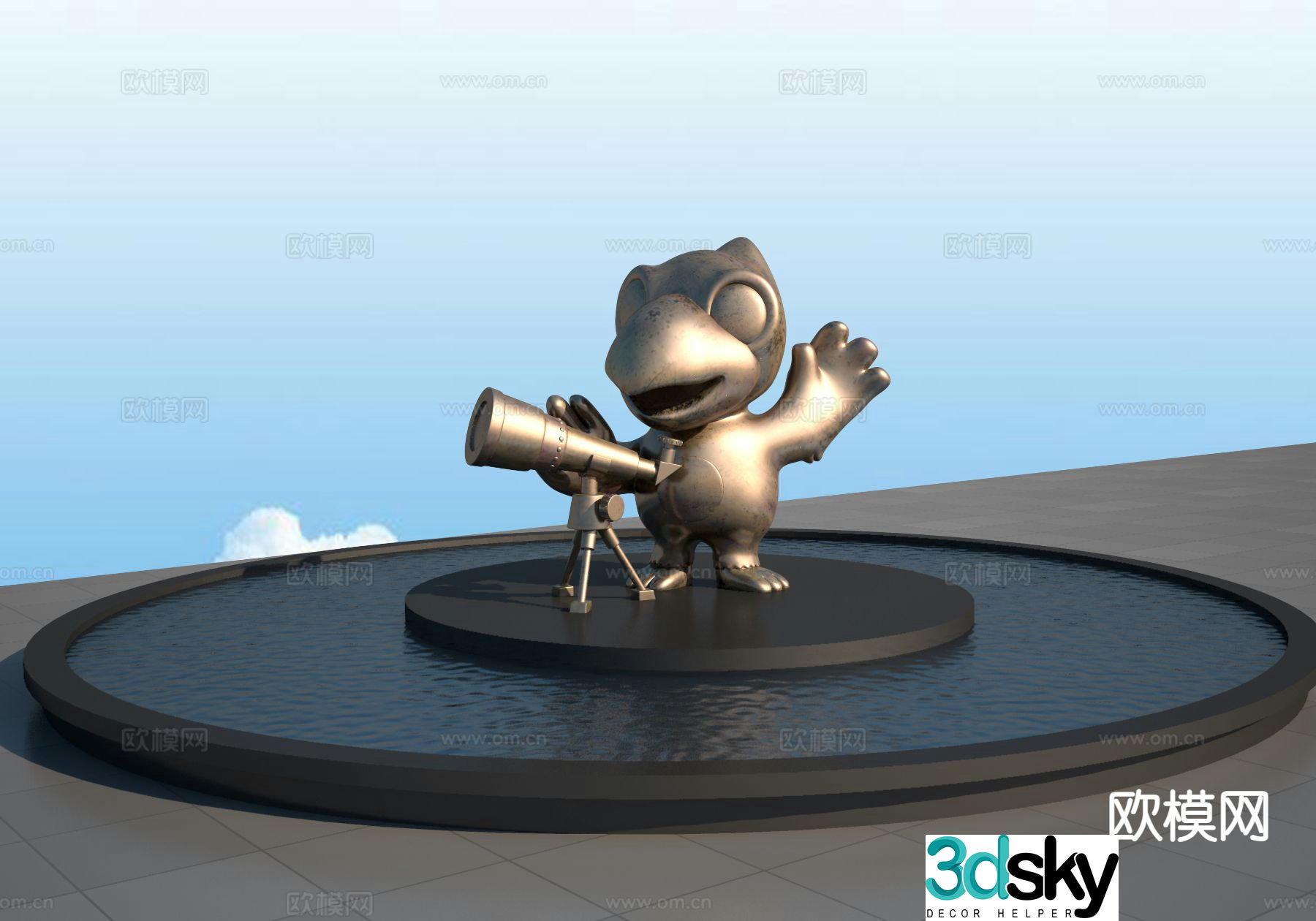 Dr. Bird sculpture 3d model