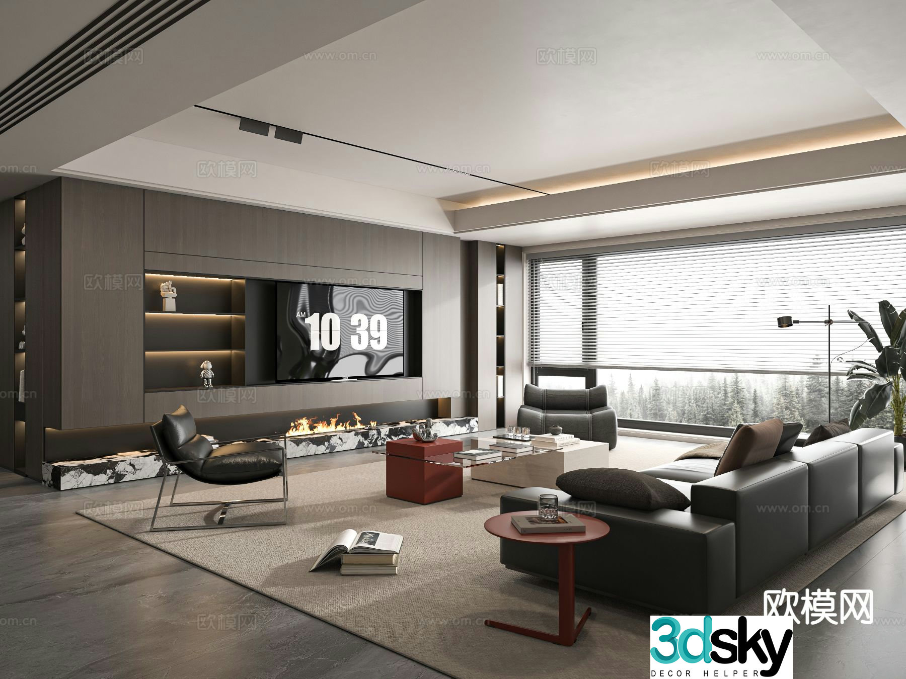 Italian living room 3d model