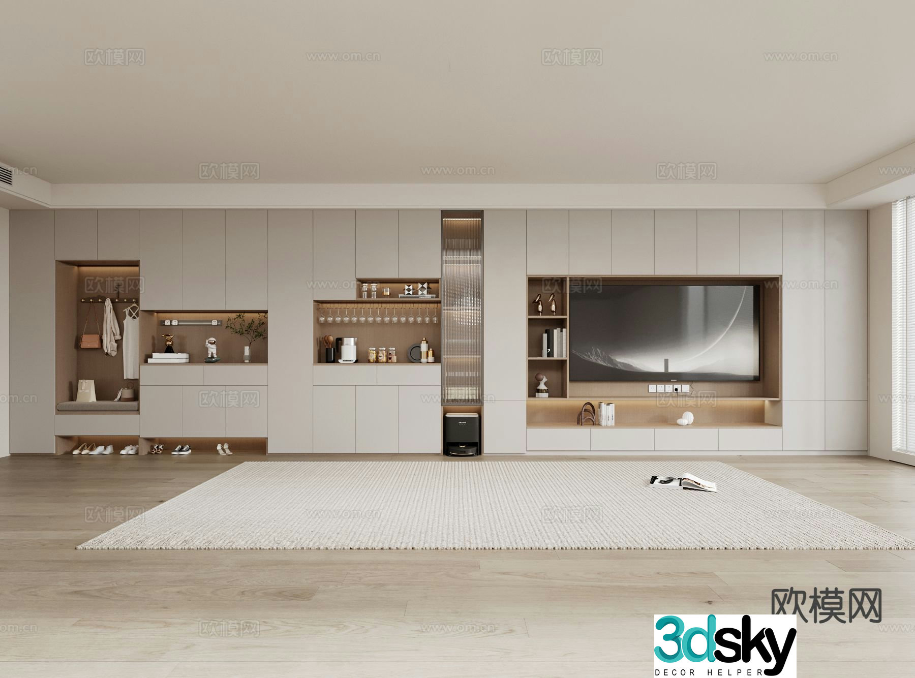 Entrance shoe cabinet Entry shoe cabinet 3D model