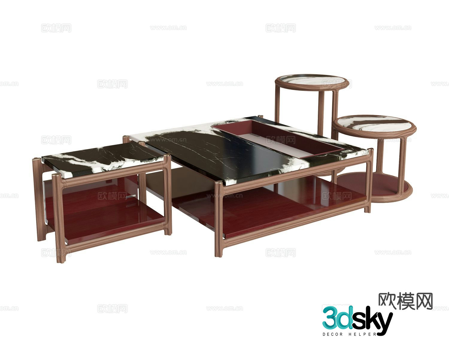 visionnaire- Medieval style coffee table mother-in-law coffee table 3D model