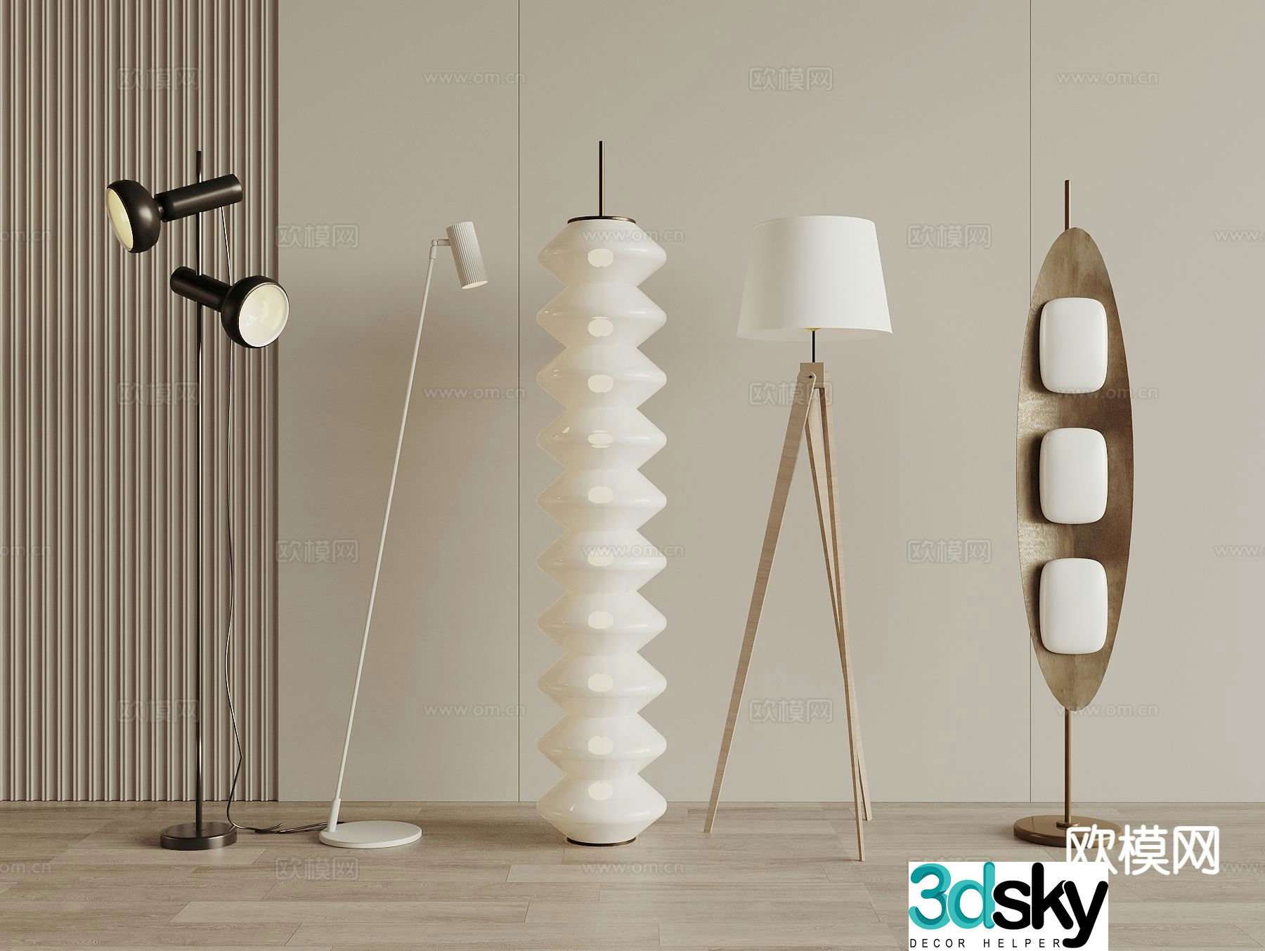 Creative floor lamp artistic floor lamp 3d model
