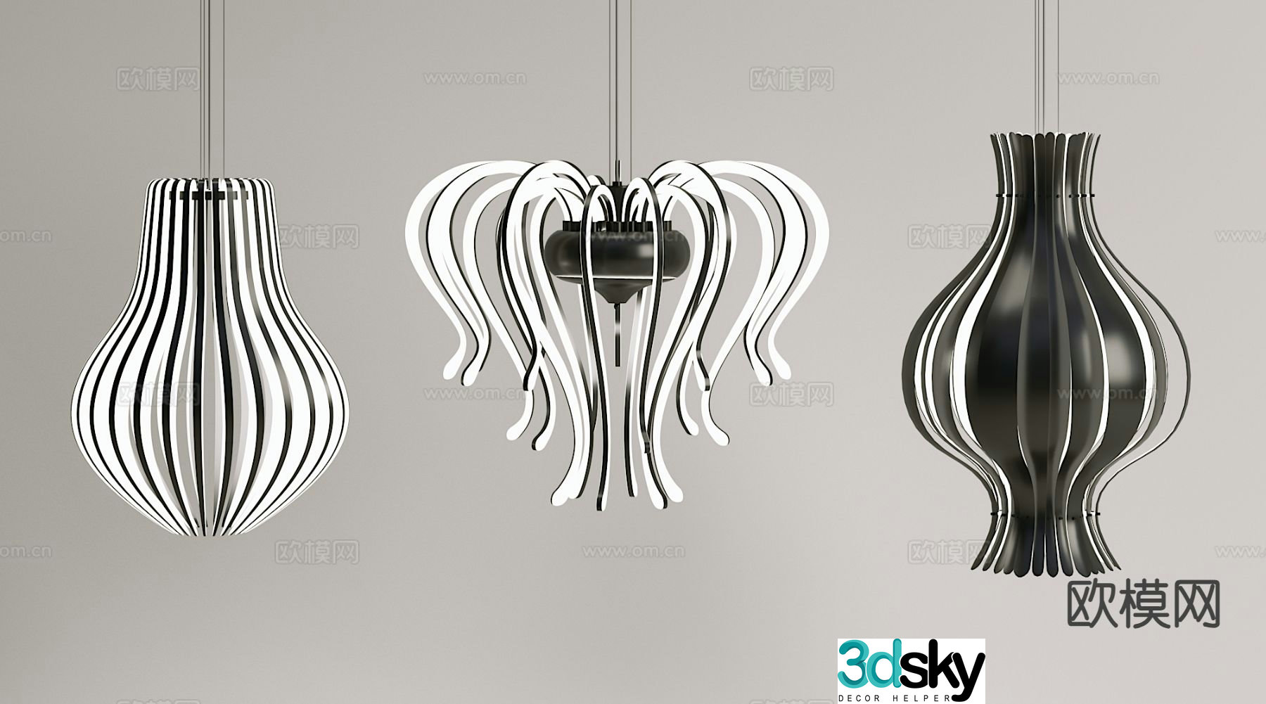 Bedside small chandelier 3d model