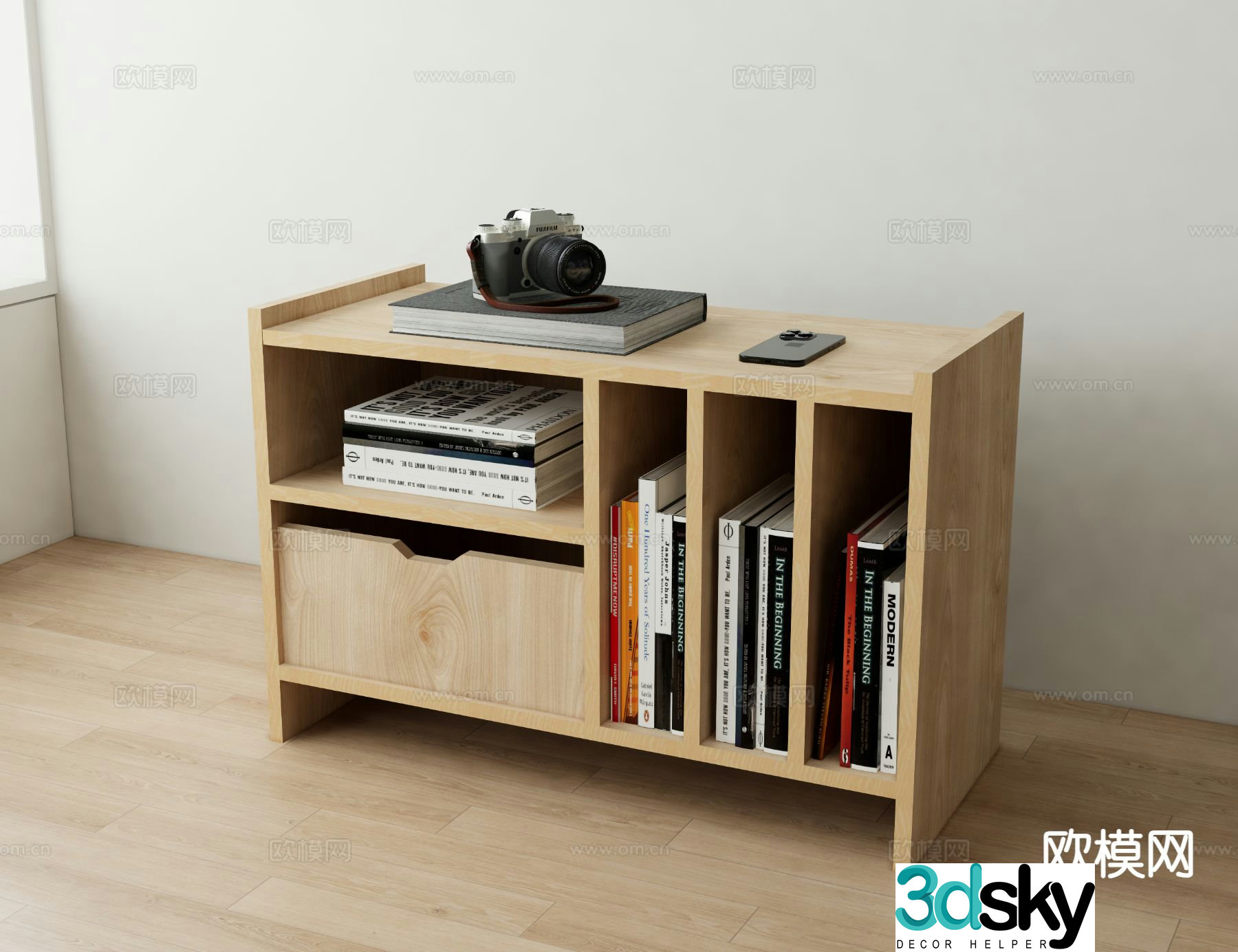 Modern bedside table 3d model