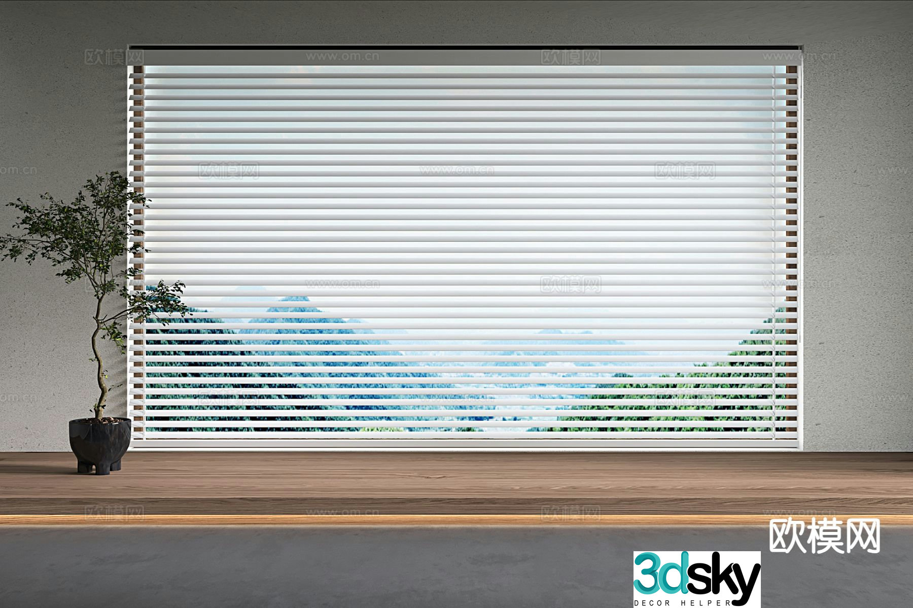 Venetian blinds dream curtain 3d model