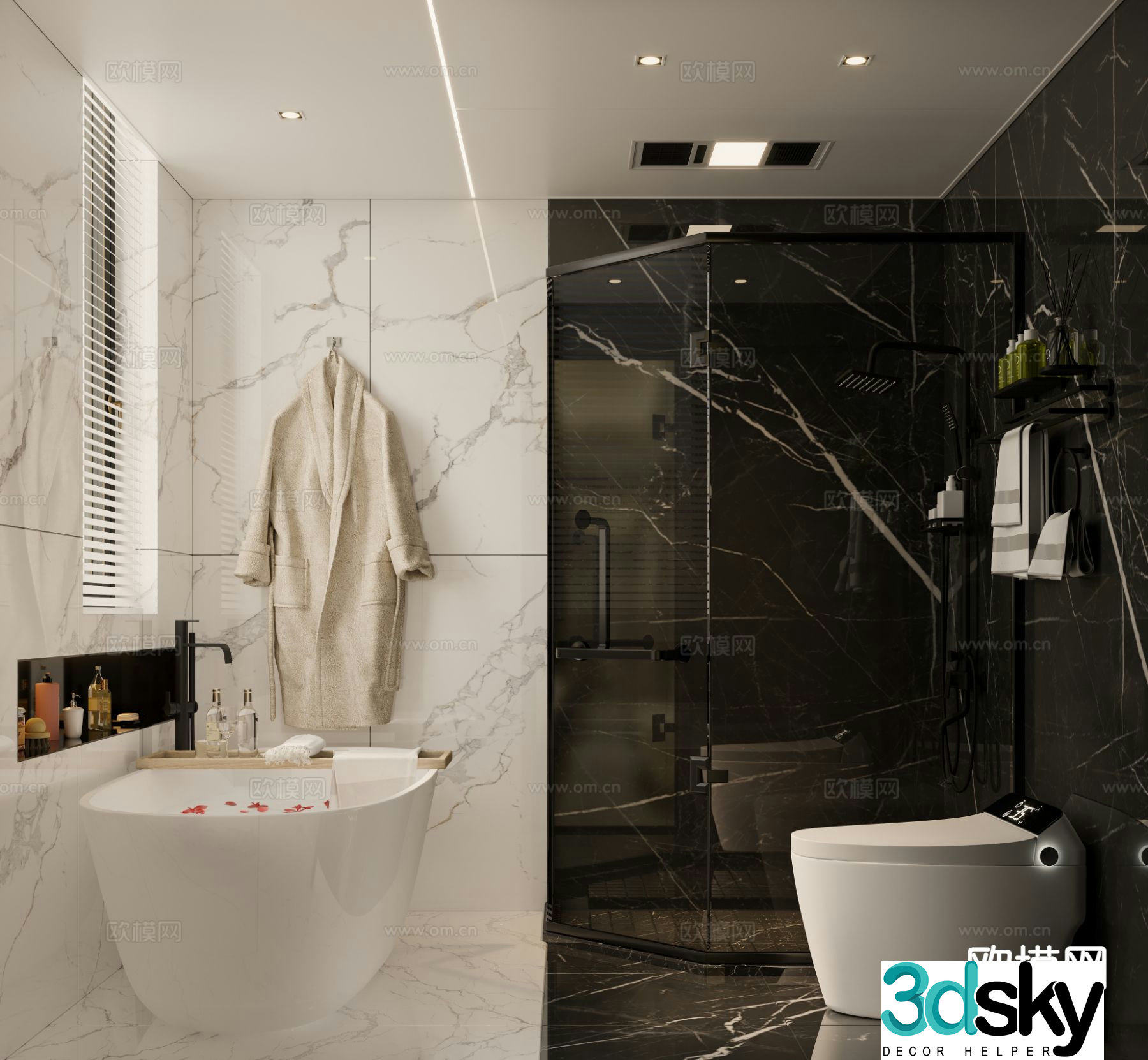 Modern bathroom bathroom 3d model