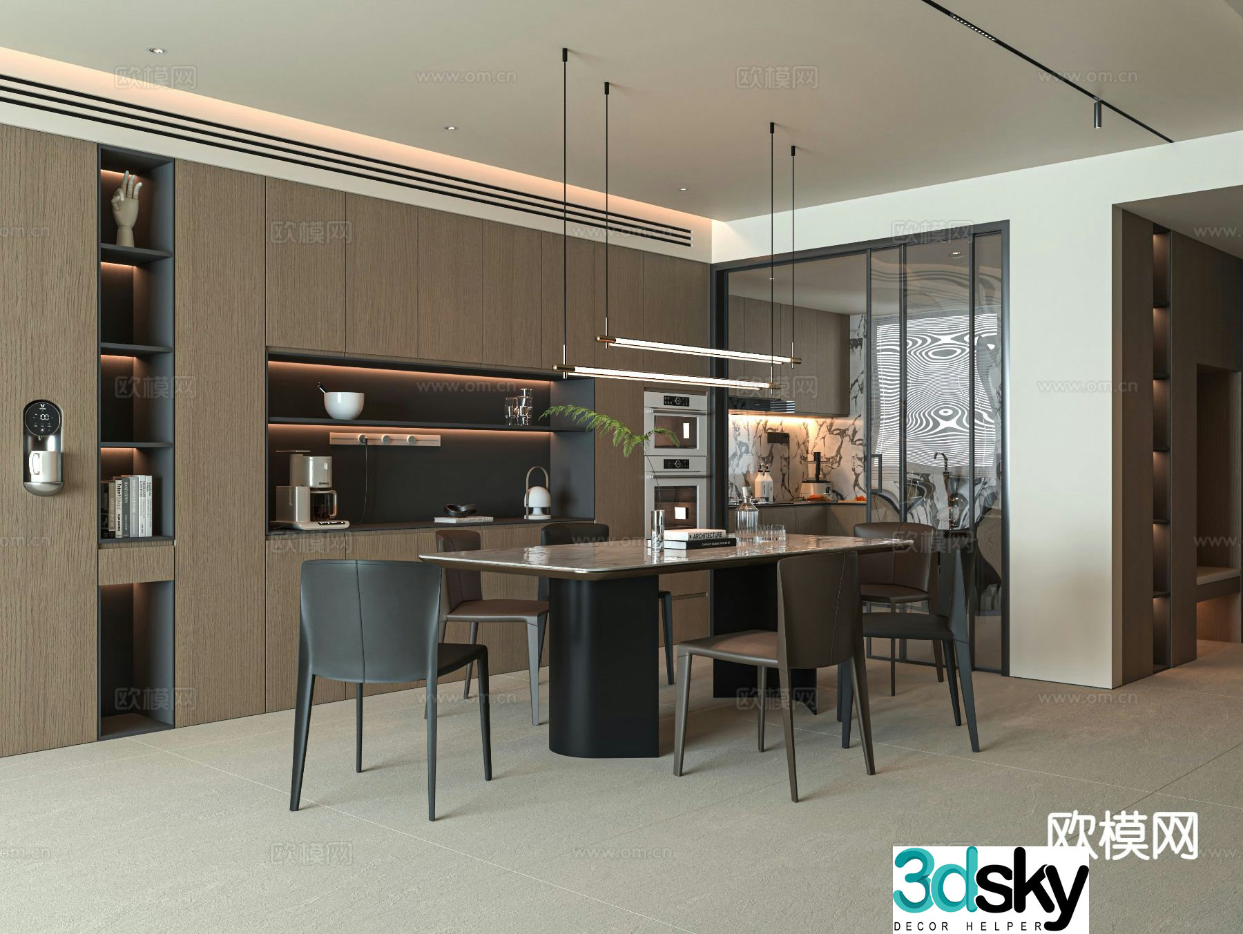 Modern restaurant 3d model