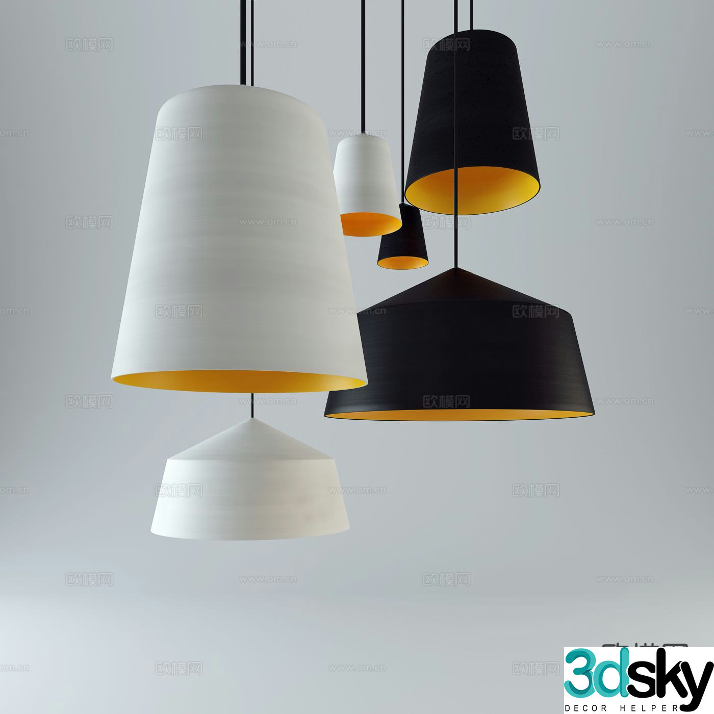 Simple chandelier art chandelier 3d model
