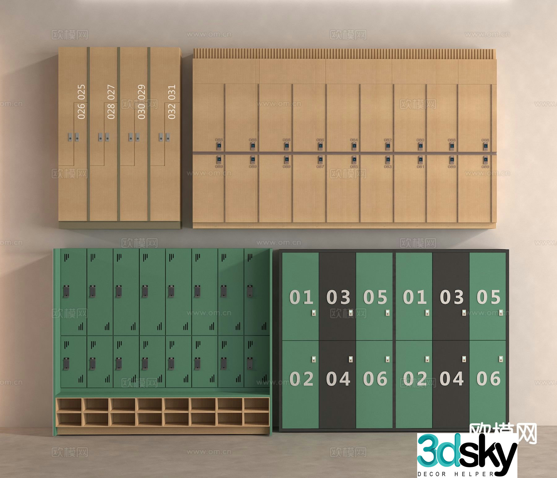 Modern locker locker locker 3d model