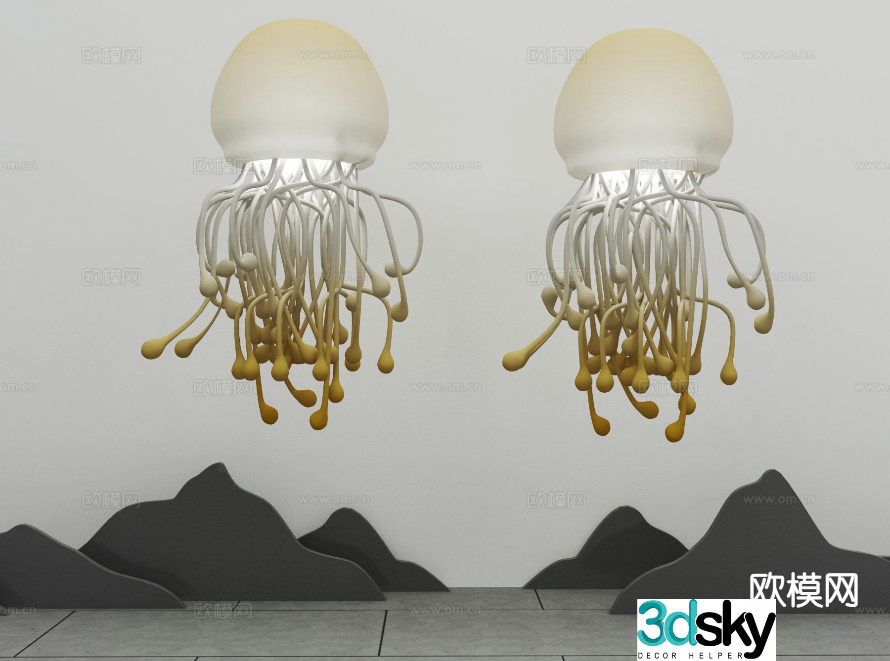 Creative decorative lamp Octopus decorative lamp 3d model