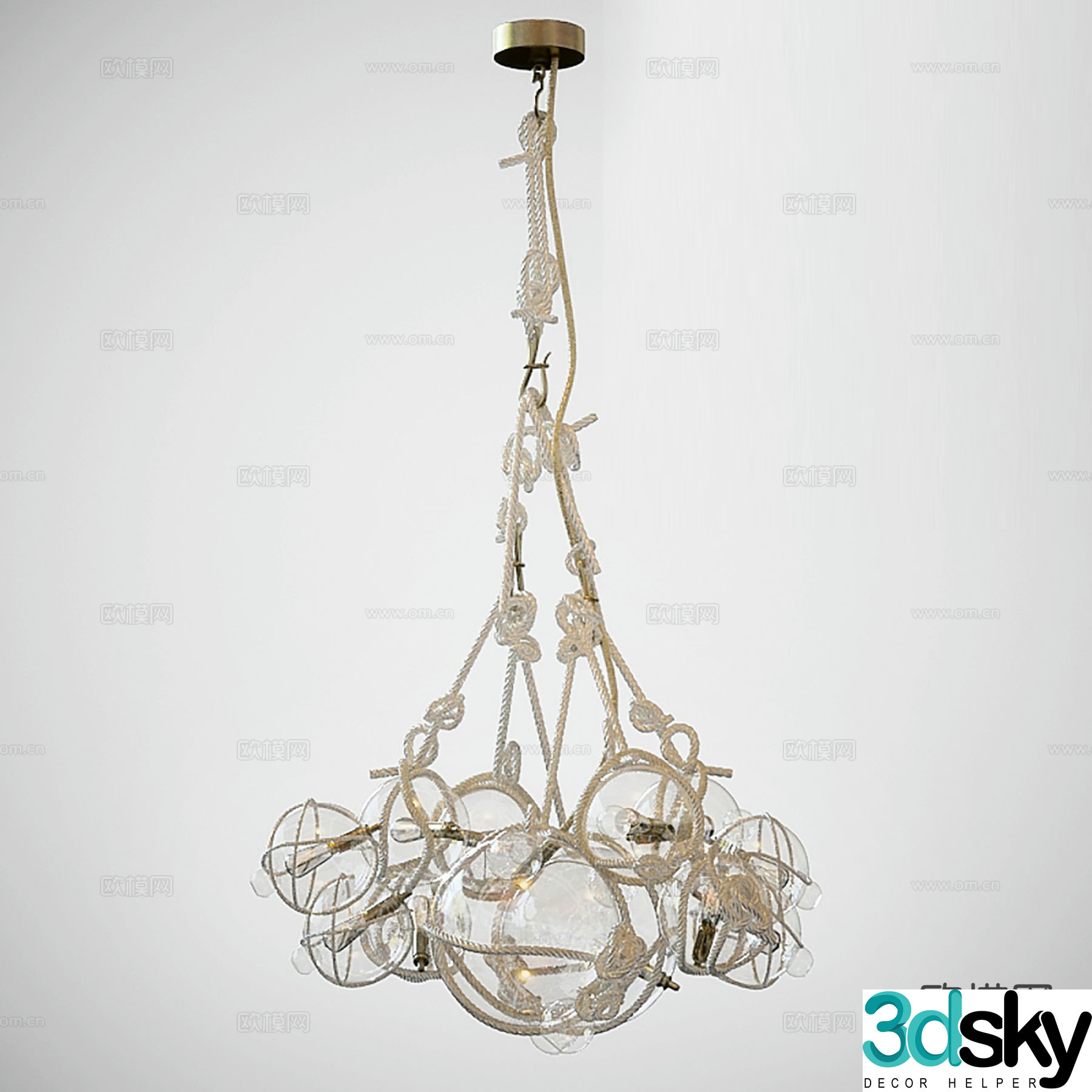 Nordic chandelier dining room chandelier 3d model
