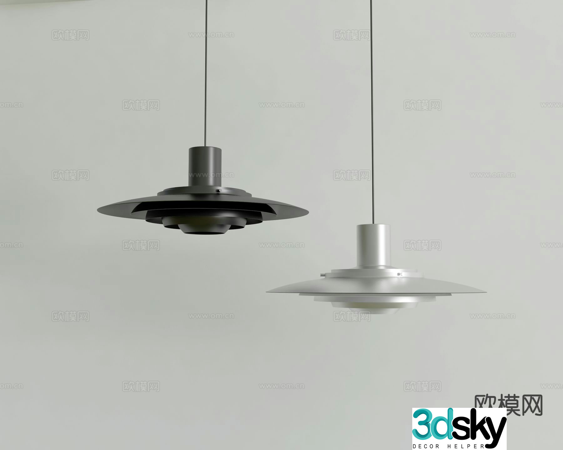 Modern chandelier bedside chandelier dining room chandelier 3d model
