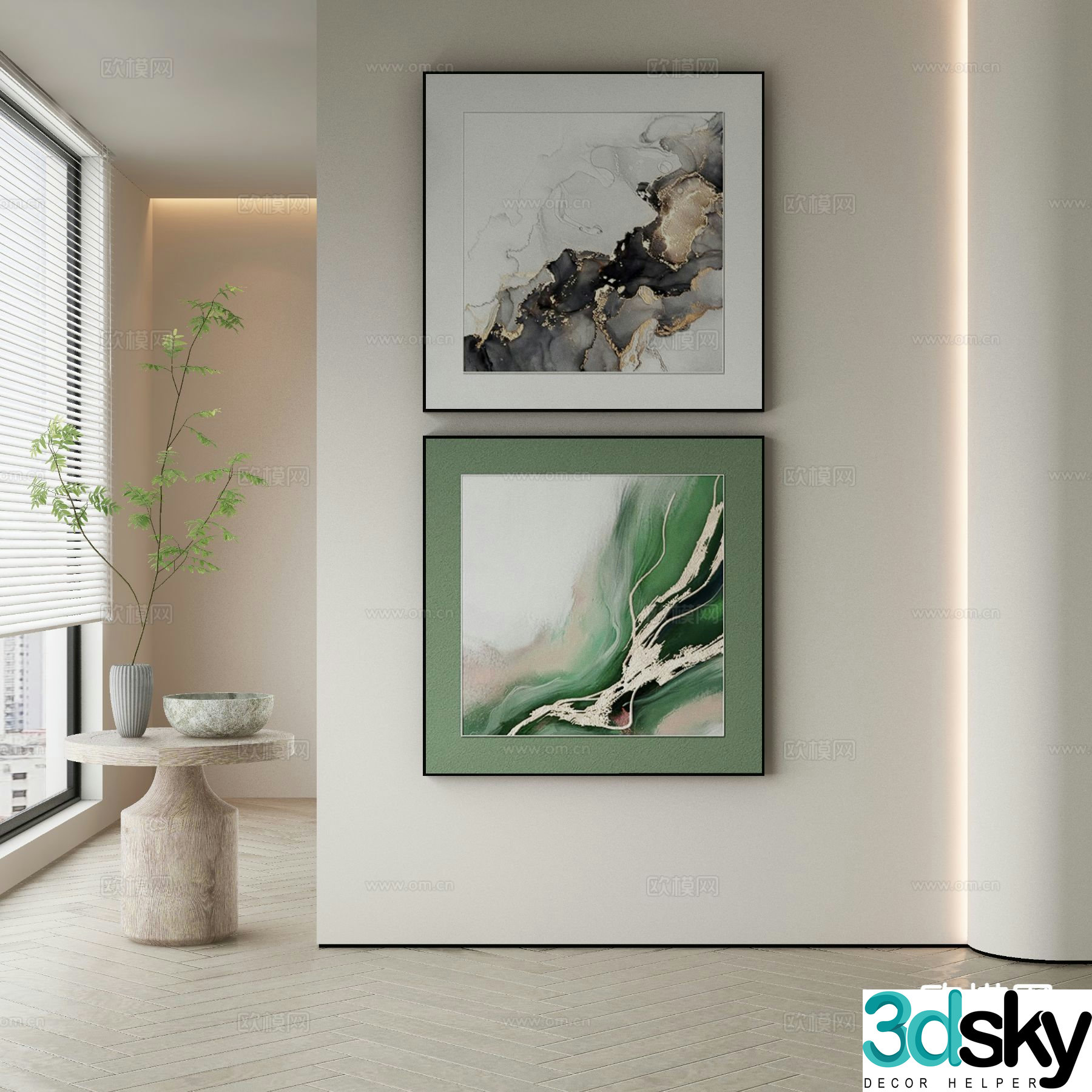 Decorative painting art painting hanging painting 3d model