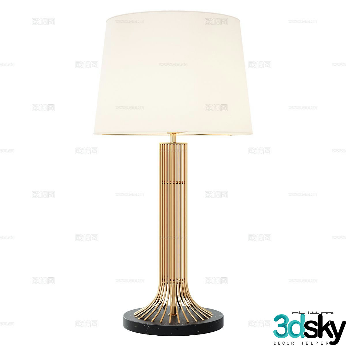 Simple table lamp bedside table lamp 3d model