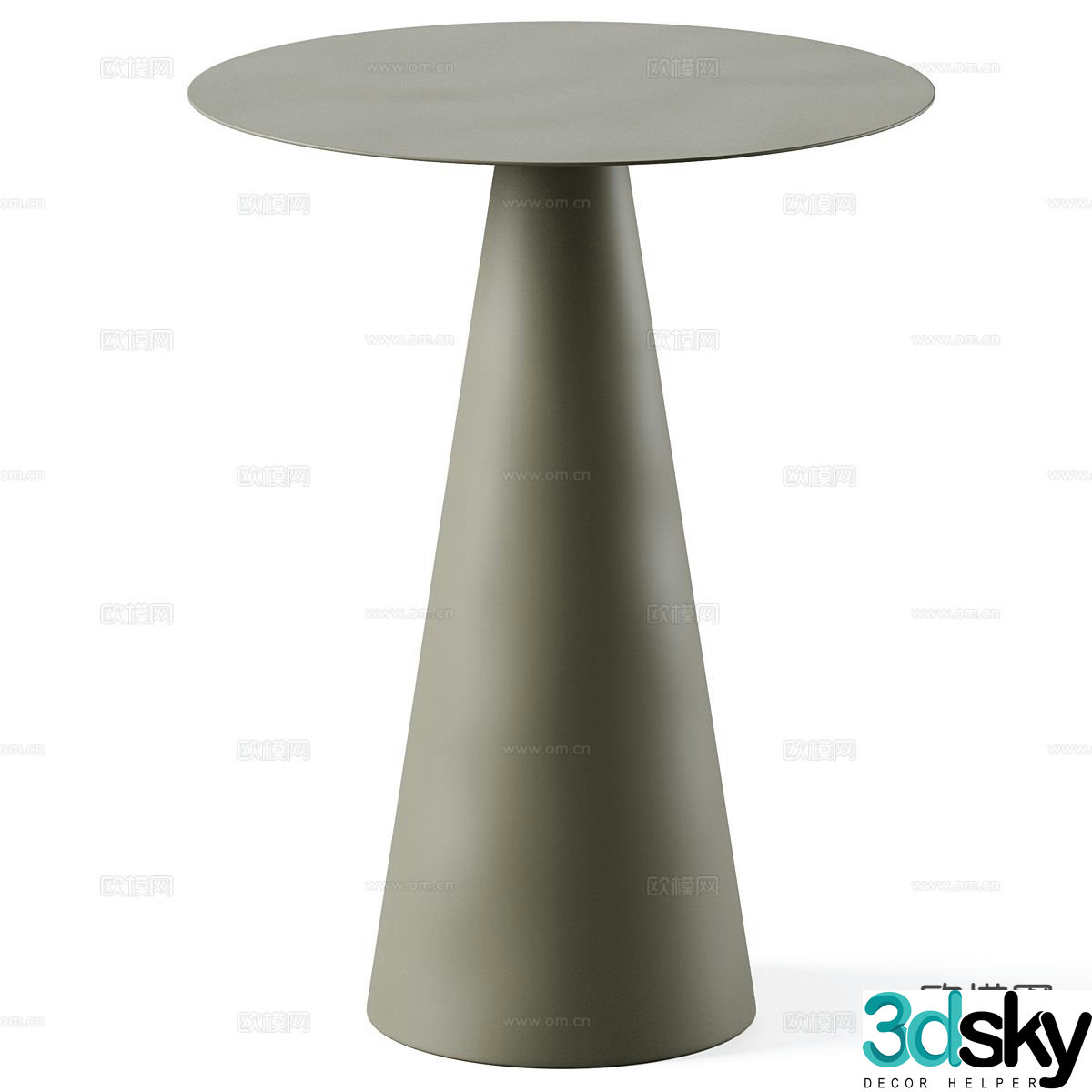 Side table corner table round table table table 3D model