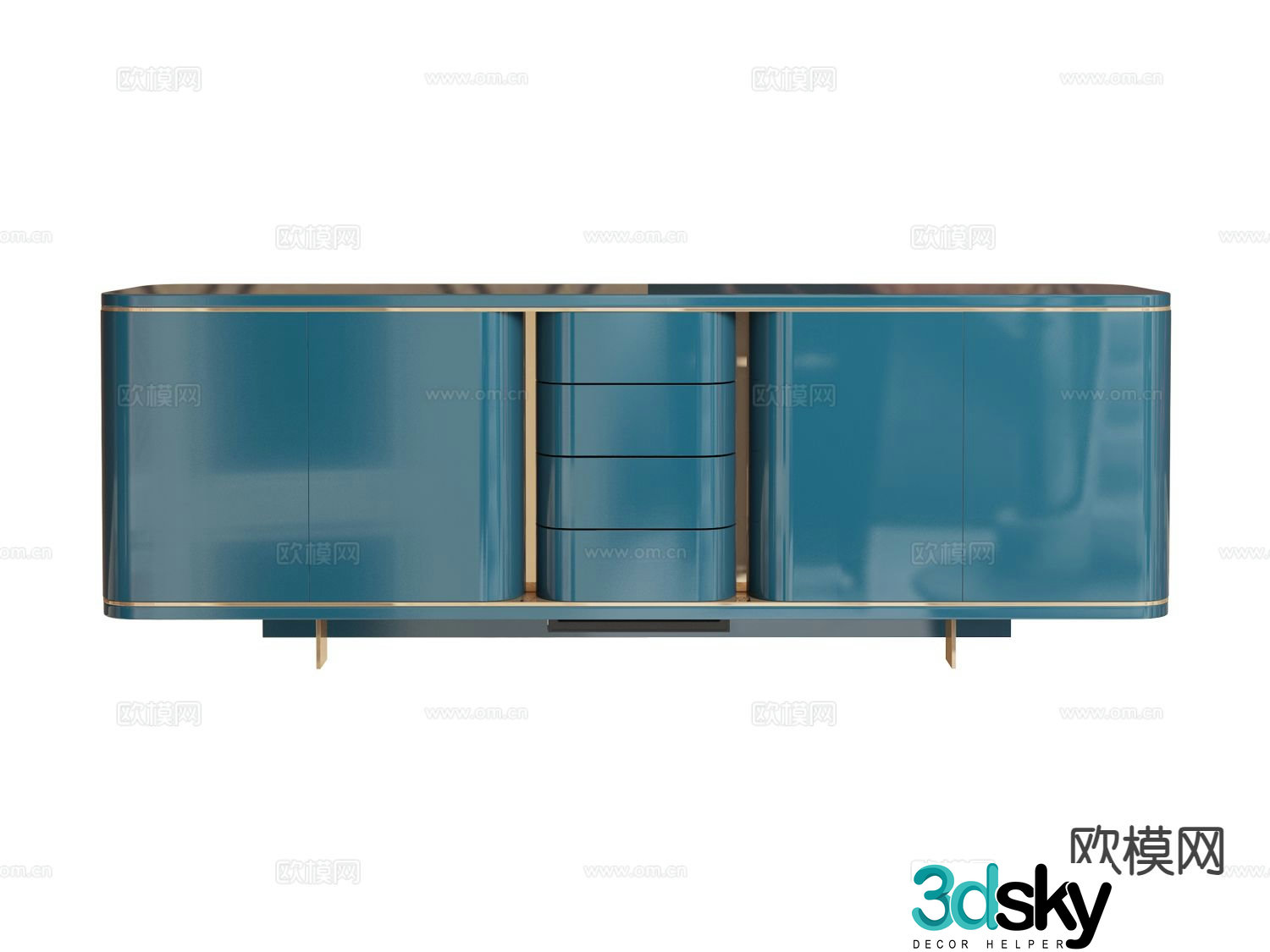 visionnaire- light luxury entrance cabinet side cabinet 3d model
