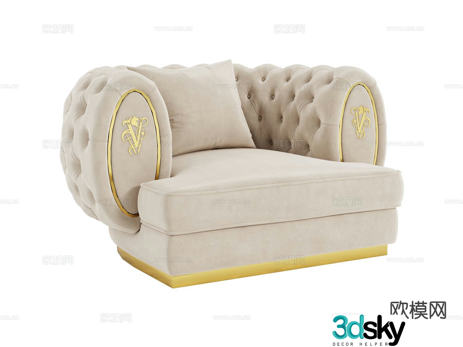 visionnaire single sofa 3d model