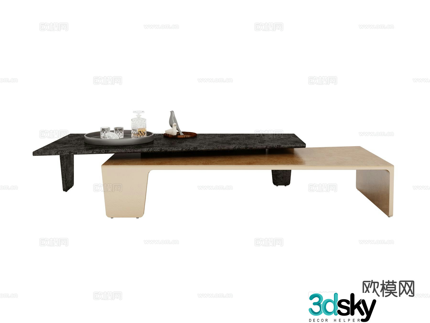 visionnaire coffee table 3d model