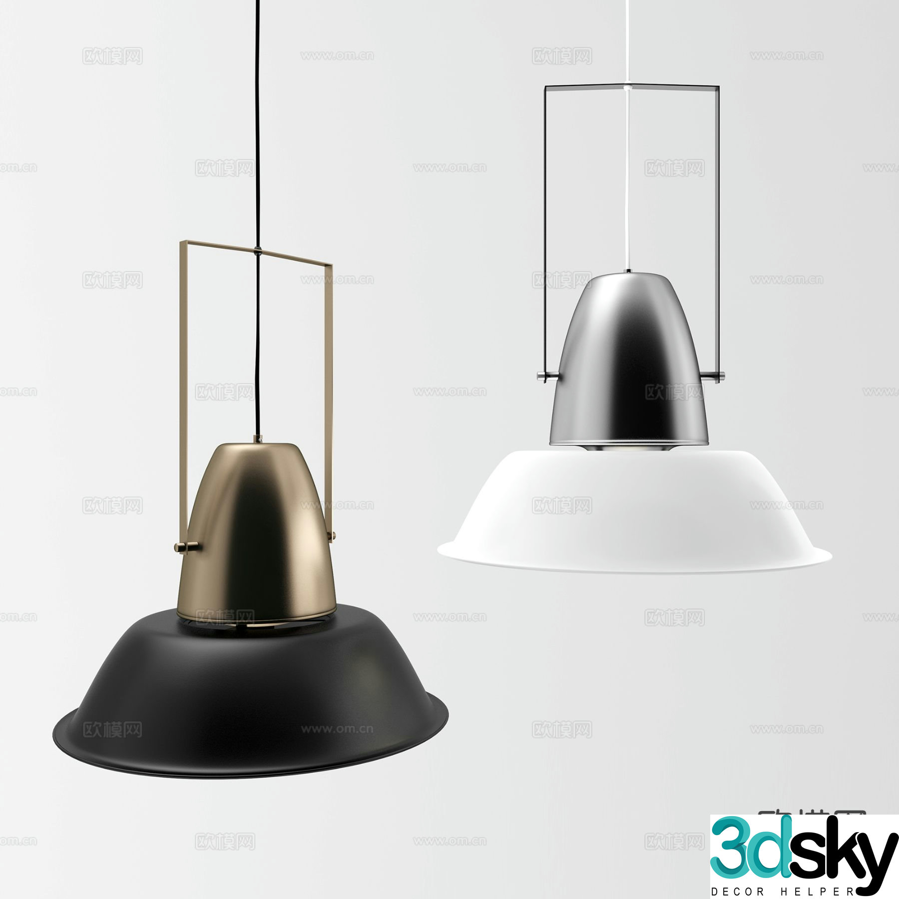 Minimalist chandelier bedside small chandelier 3d model