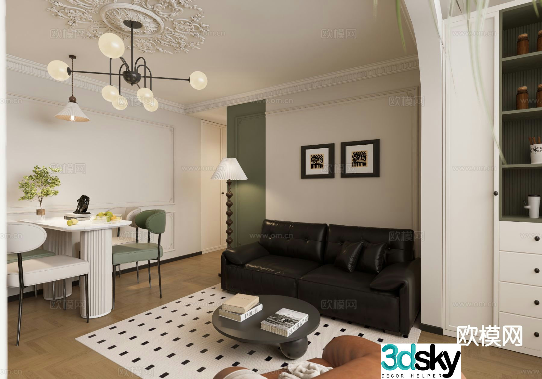 French restaurant 3d model