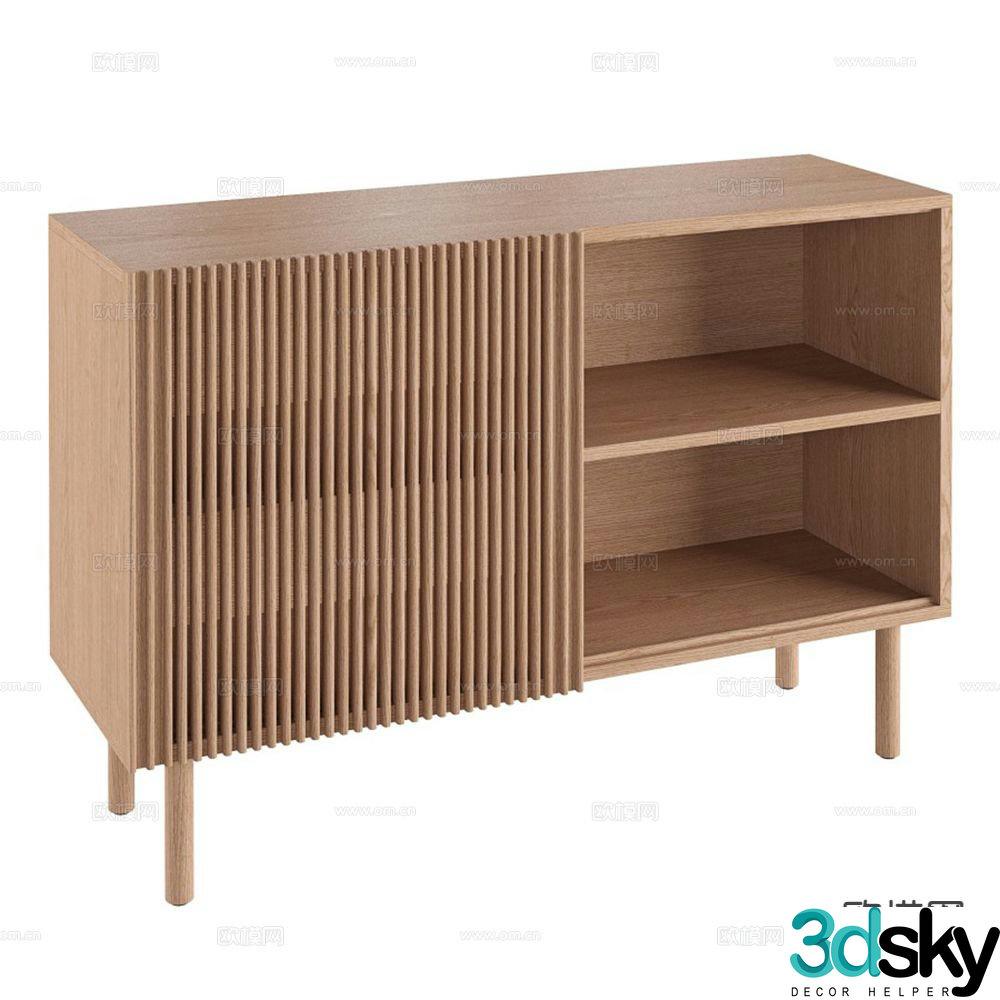 Orton side cabinet entrance cabinet 3d model
