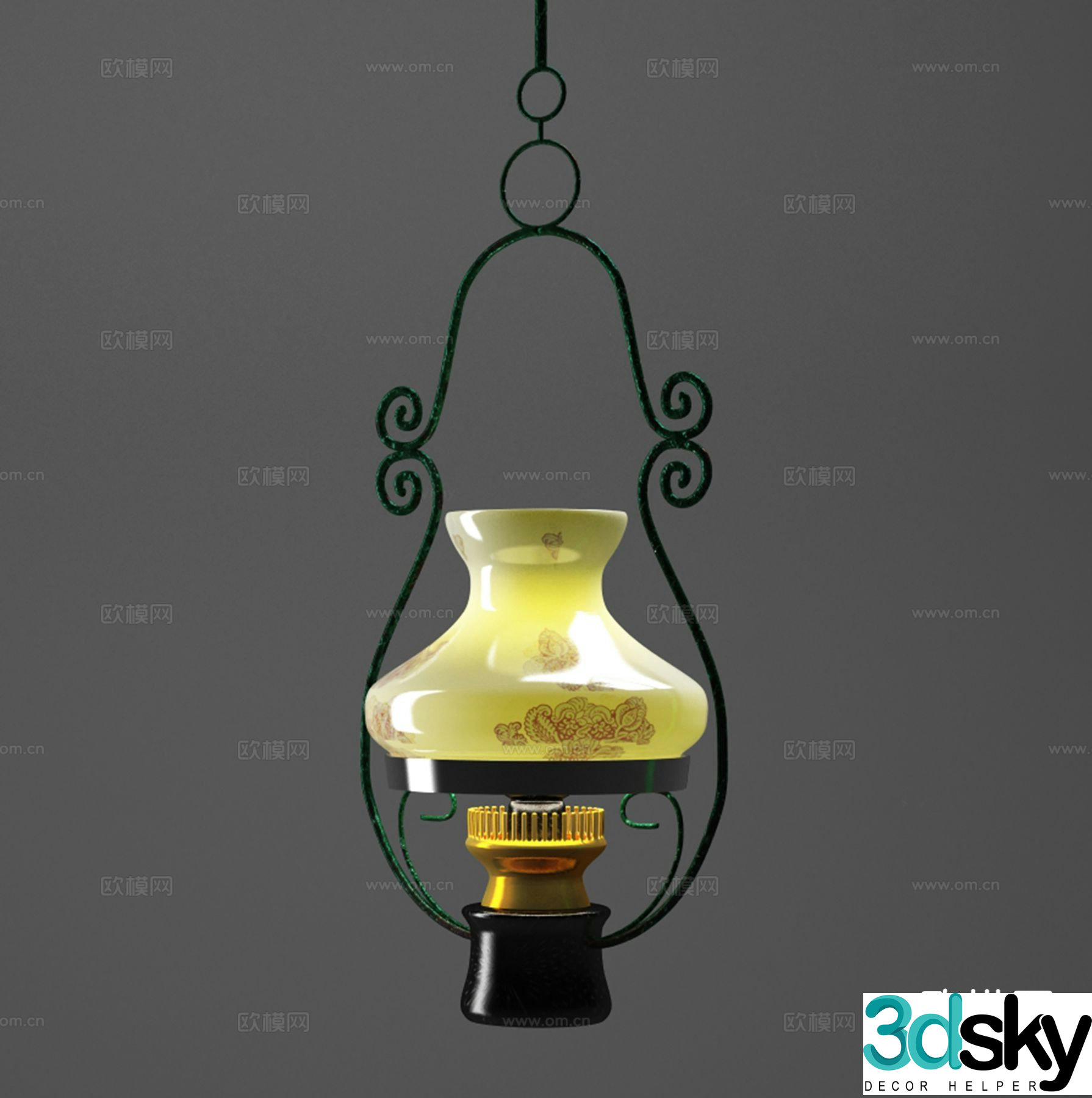 New Chinese style chandelier bedside small chandelier 3d model