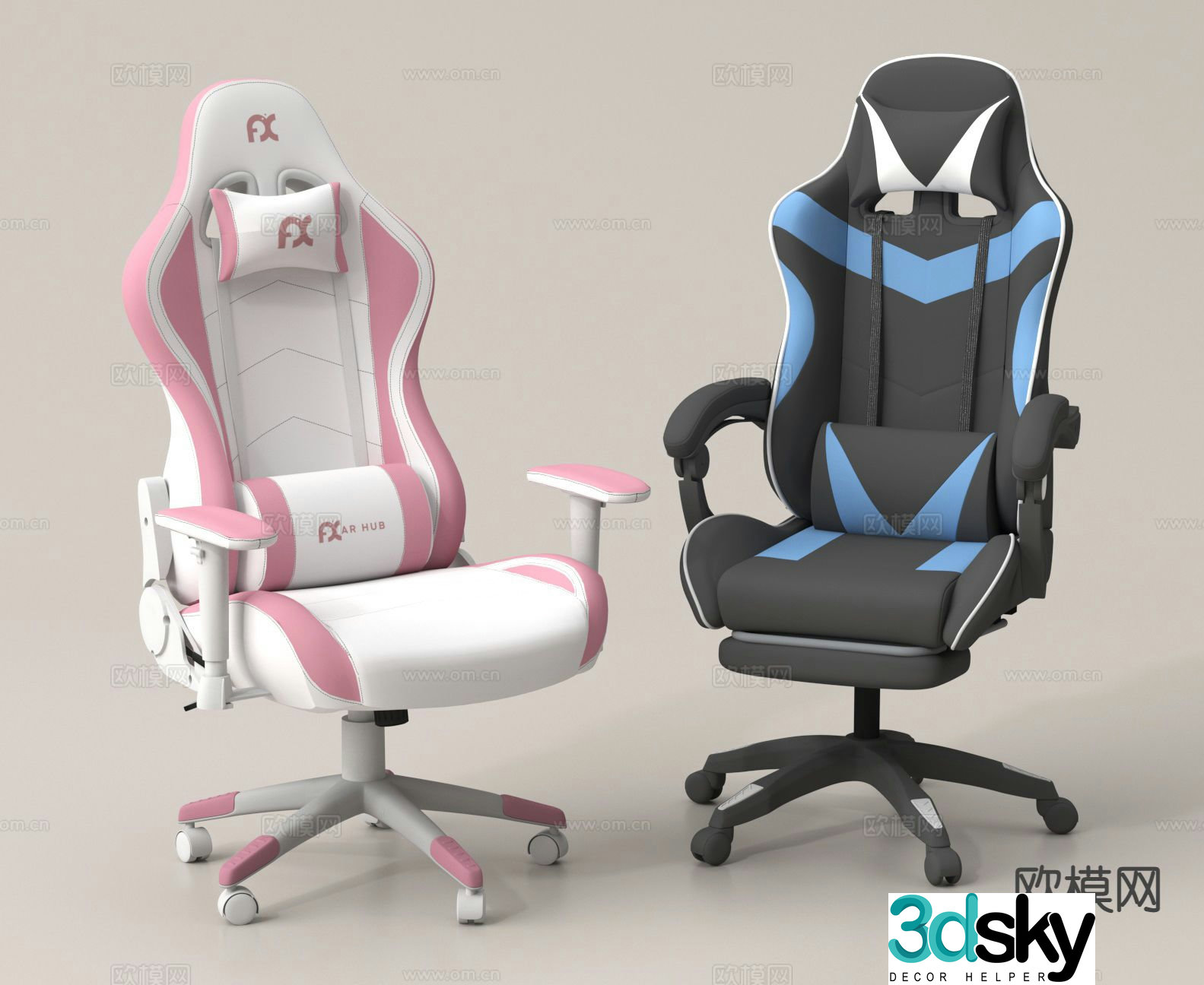 Gaming chair office chair 3d model