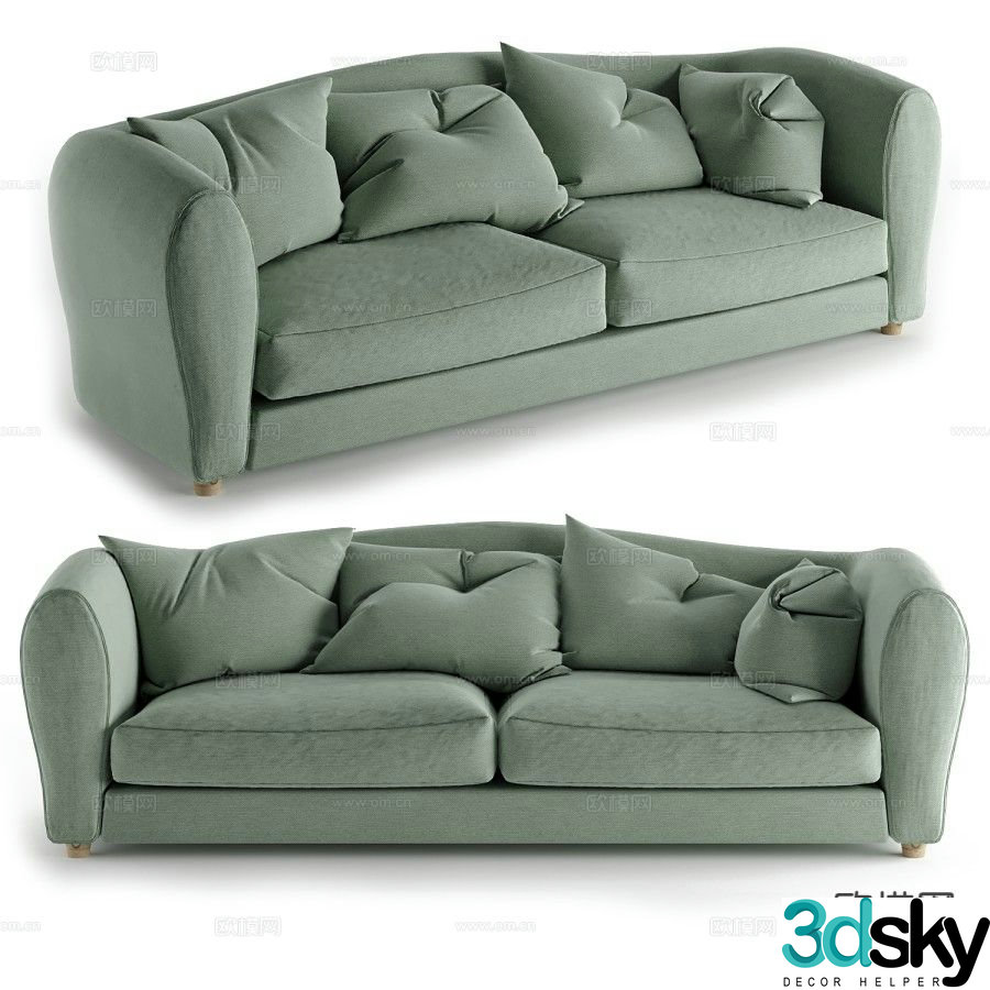 Classic love seat 3d model