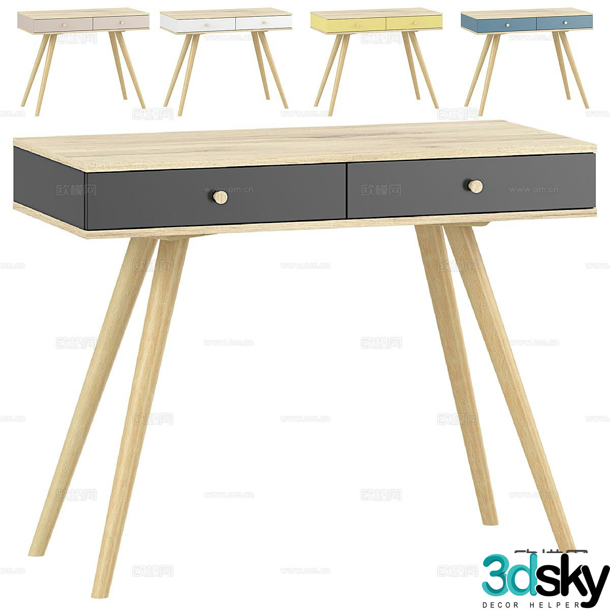 Nordic desk desk 3d model