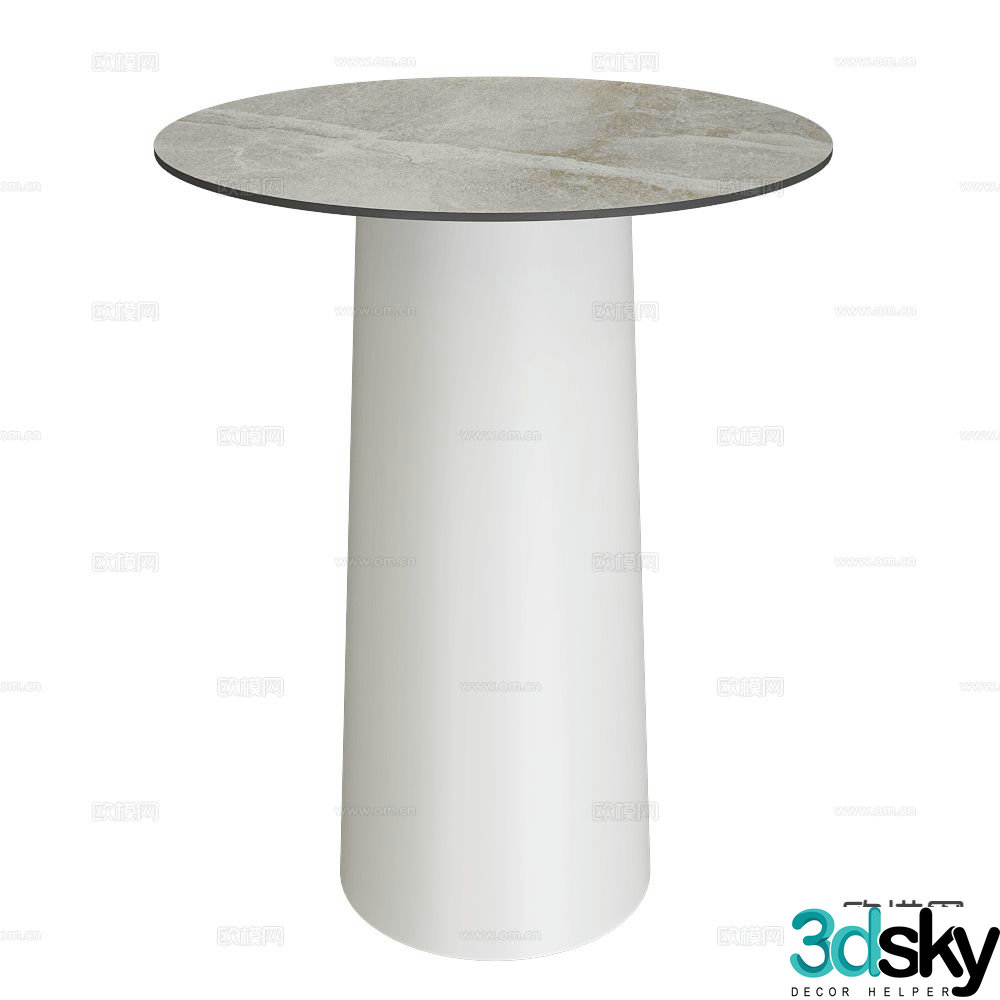 Serralunga round table side table table table 3d model