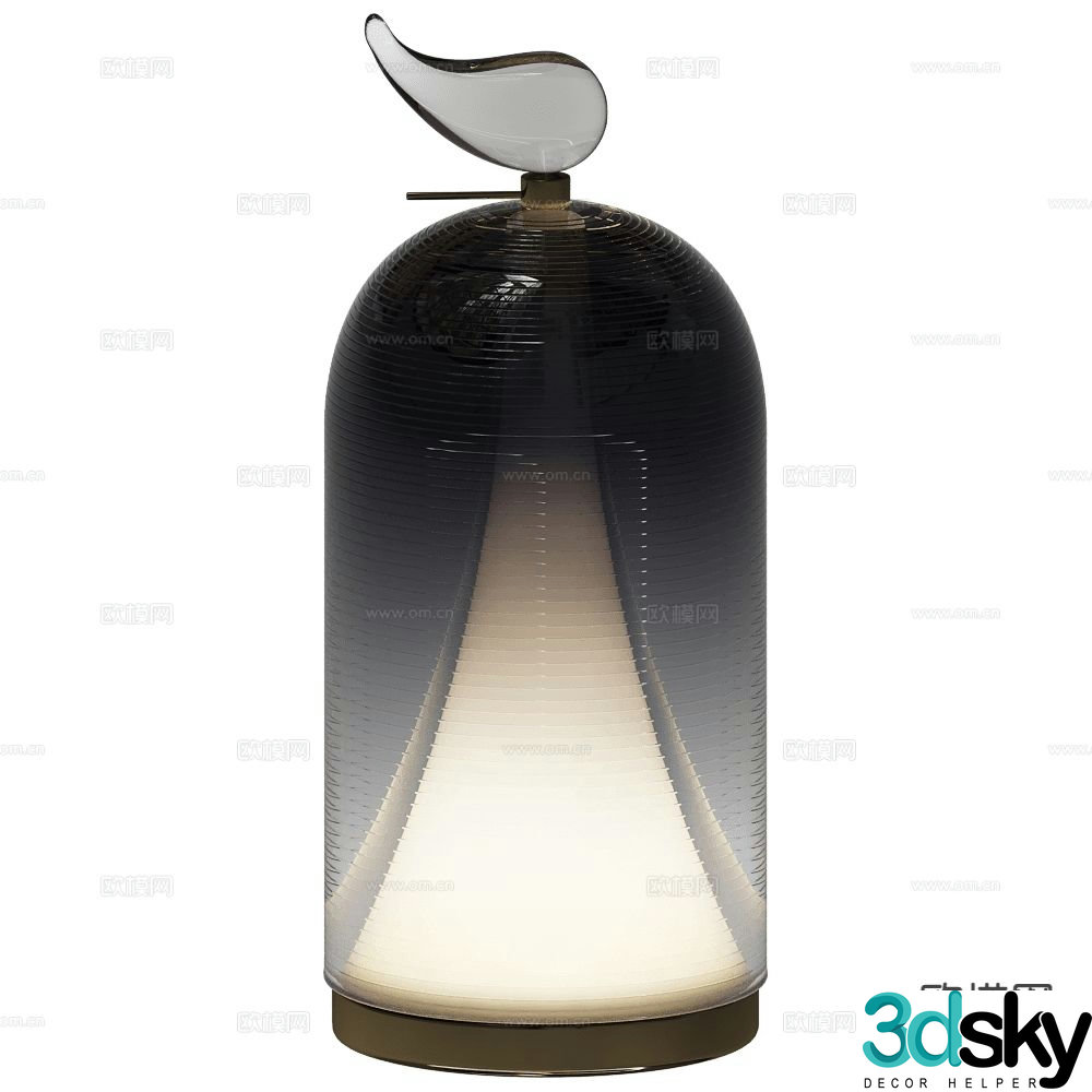 Italamp Italian glass table lamp 3d model