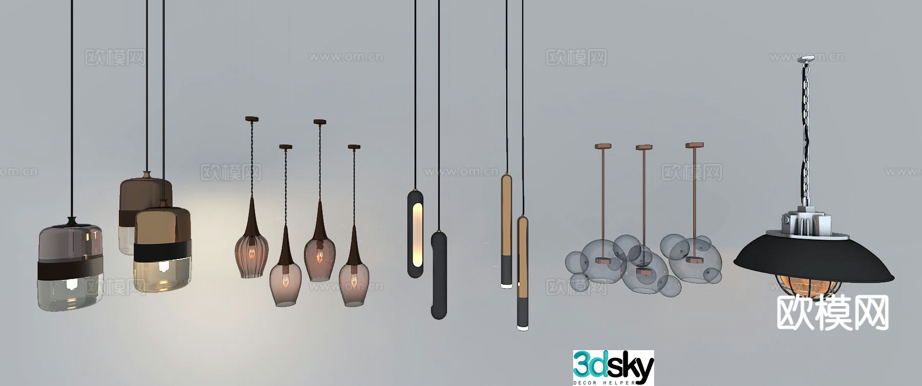 Light luxury small chandelier bedside small chandelier 3d model
