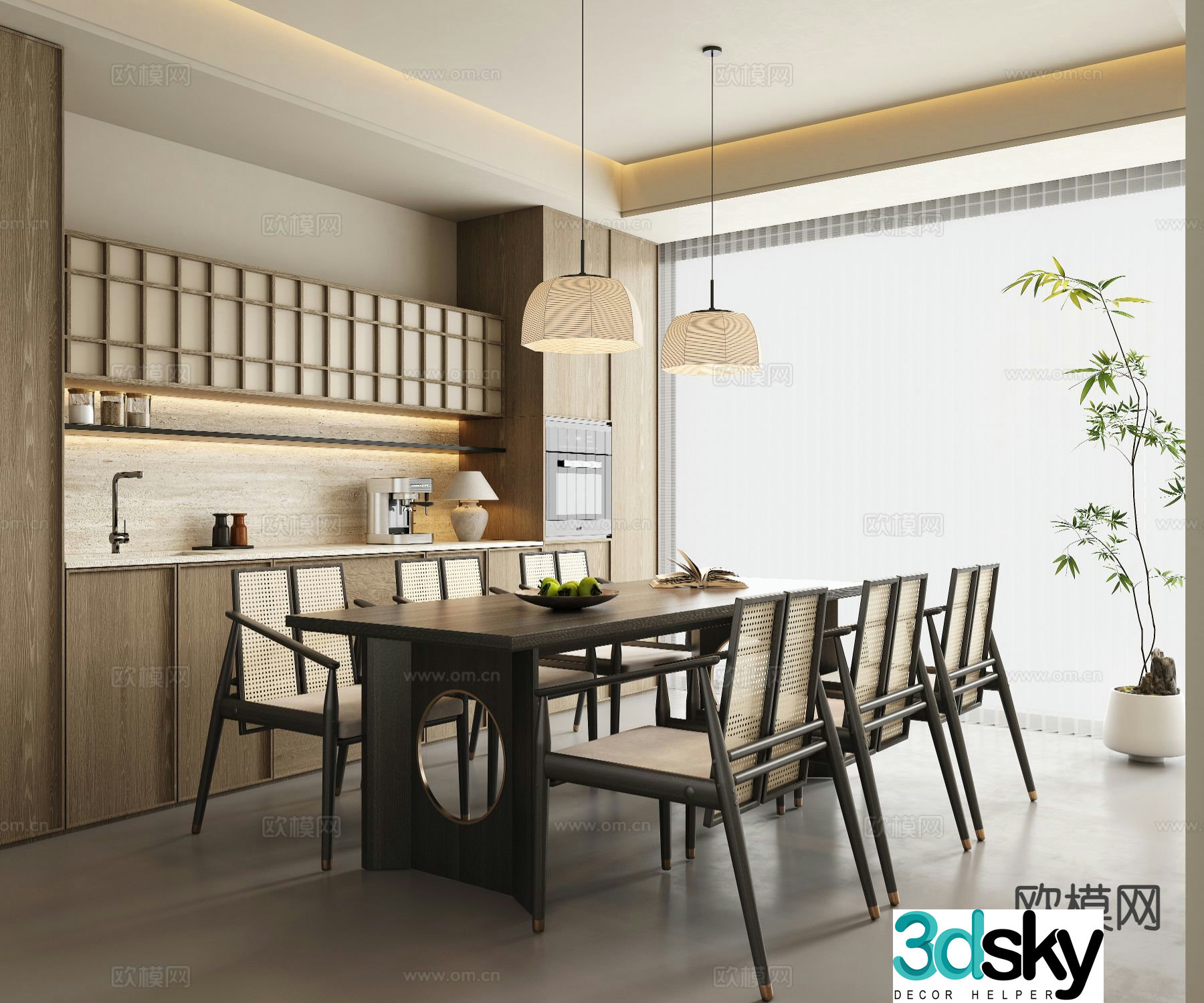 Wabi Sabi restaurant 3d model