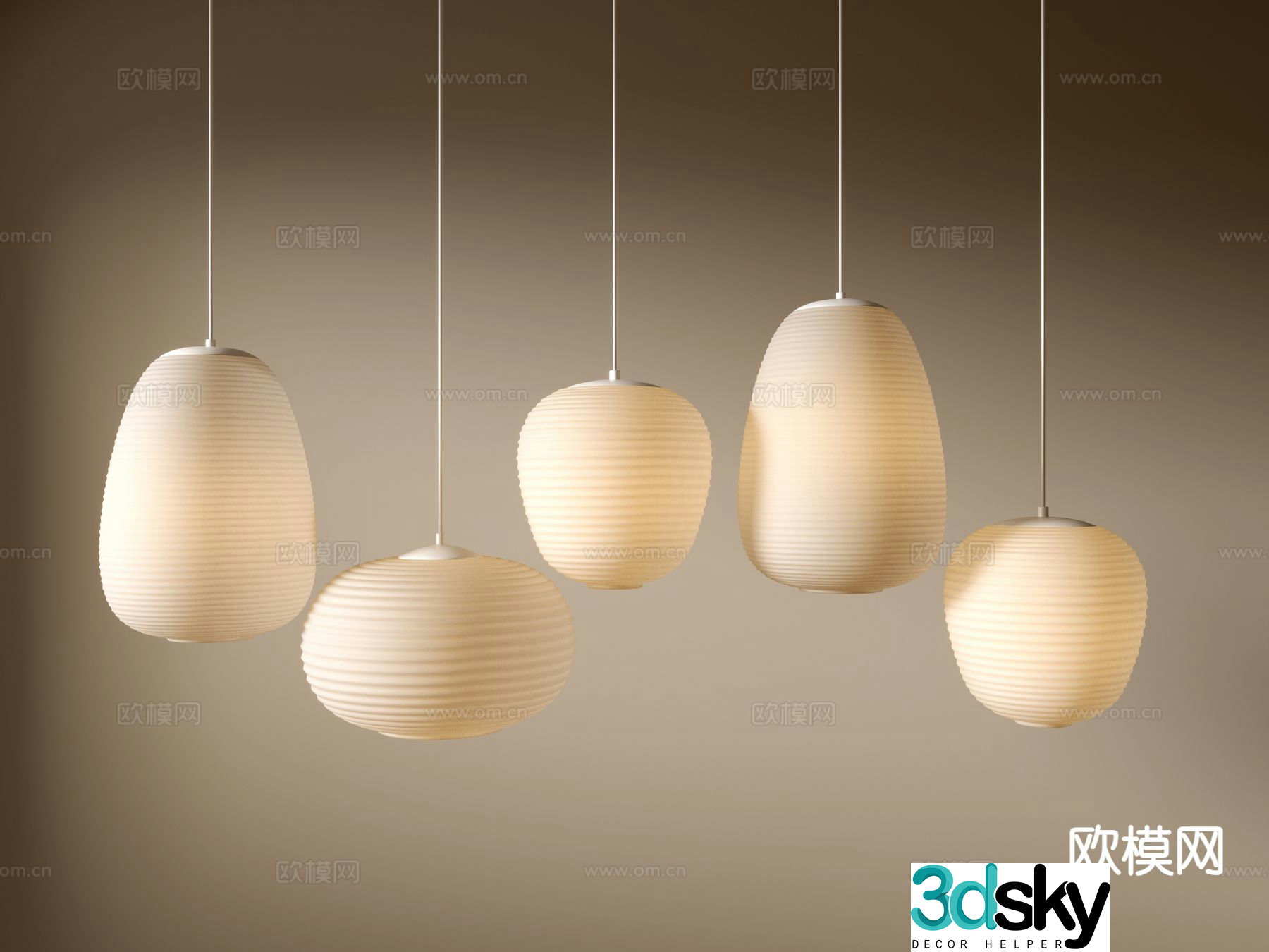 Cream style chandelier art lamp fashion lamp 3d model